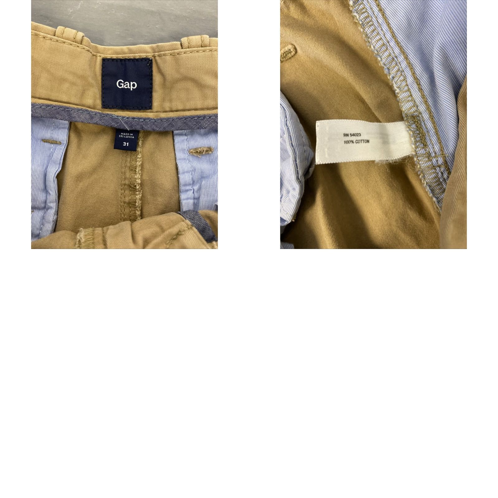Gap VINTAGE Gap Men’s Shorts Casual Cotton Flat Front 31 Waist 9" Inseam Brown Size US 31 - 8 Thumbnail