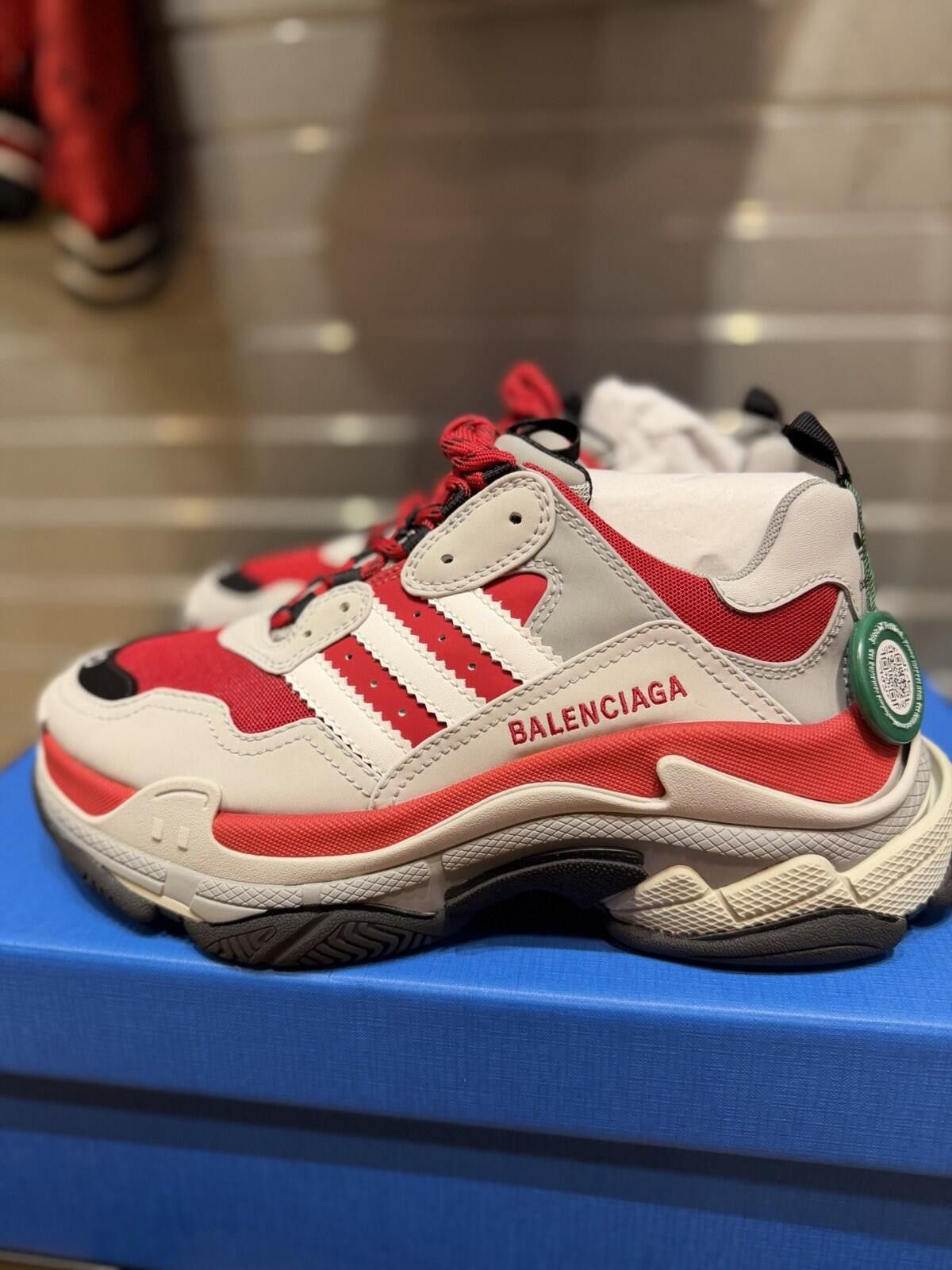 Balenciaga Adidas x Balenciaga Triple S Sneaker 'Red Grey 7US/40EU New Size US 7 / EU 40 - 8 Thumbnail
