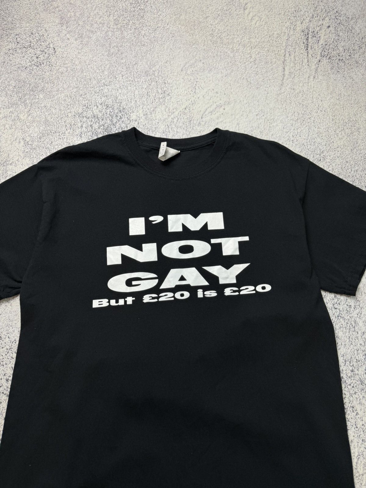 Other Vintage Humor T Shirt “ I’m not Gay Bat 20€ is 20€ “ Size US M / EU 48-50 / 2 - 2 Thumbnail