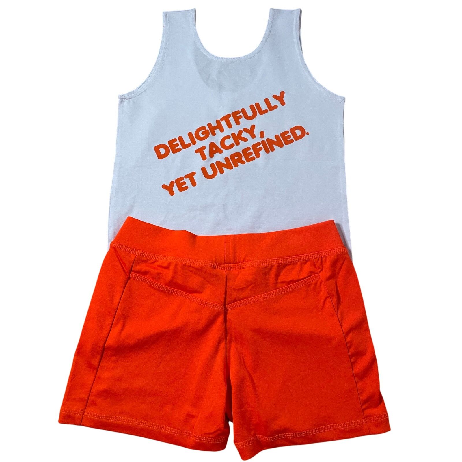 Other New Hooters Uniform Tank Shorts Pouch Tag Socks hose Small Size S / US 4 / IT 40 - 6 Thumbnail