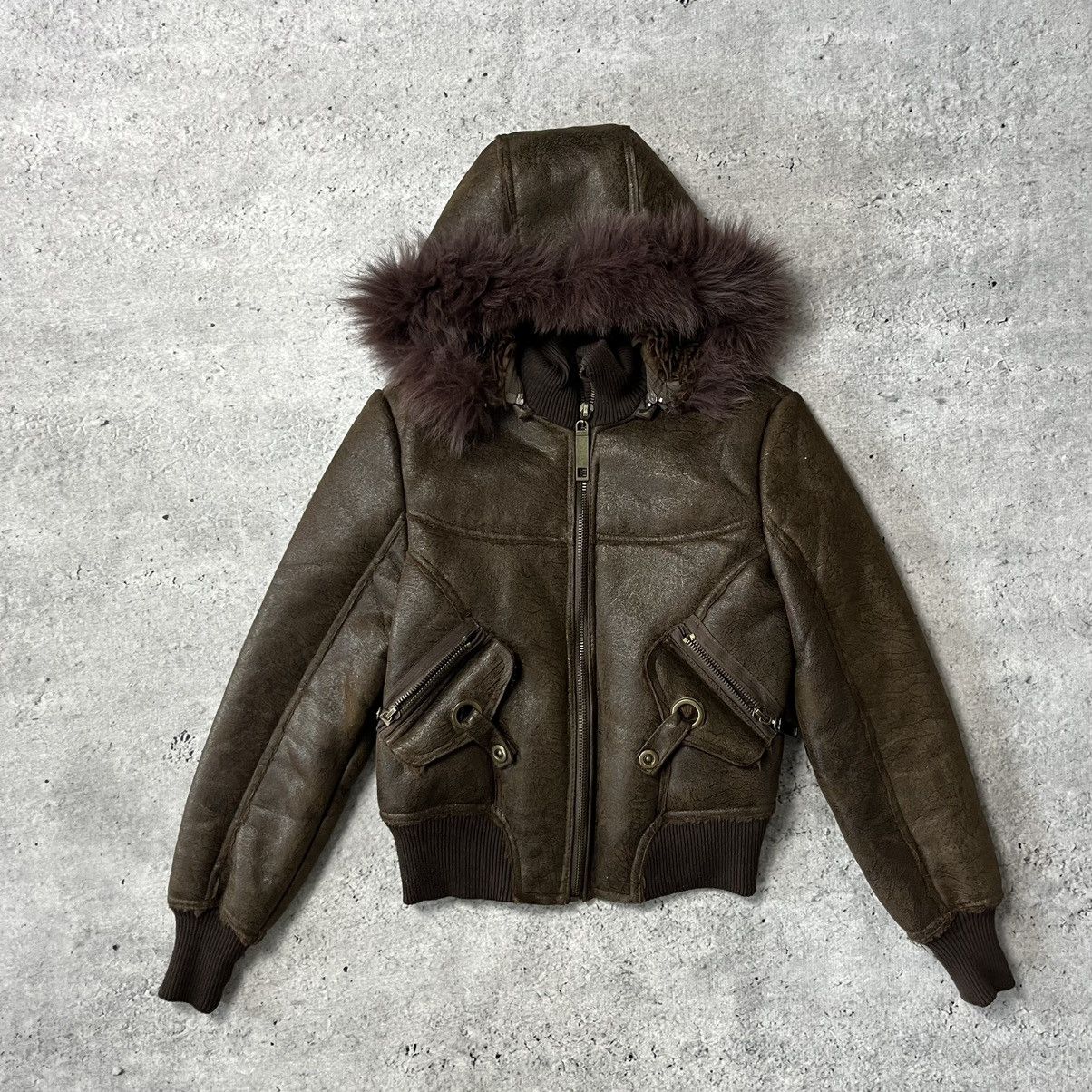 Other Vintage Avant garde bomber jacket with fur S y2k 00s boxy Size S / US 4 / IT 40 - 3 Thumbnail
