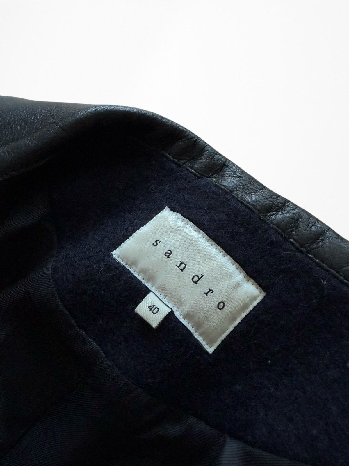 Sandro Sandro Paris Wool & leather Coat M8597H Size M / US 6-8 / IT 42-44 - 4 Thumbnail