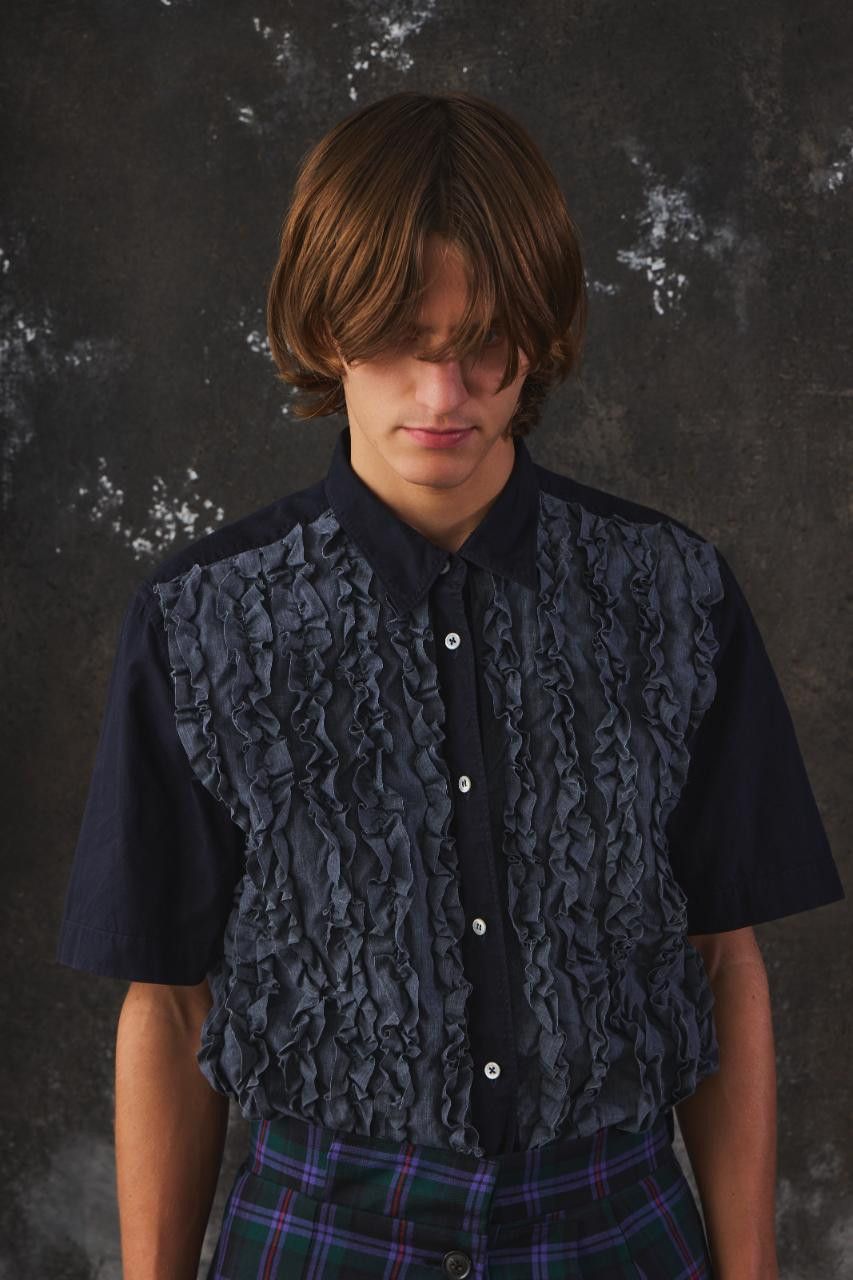 Comme des Garcons 1999 COMME DES GARCONS Reversible Textured Panel S/S Shirt Size US M / EU 48-50 / 2 - 3 Thumbnail