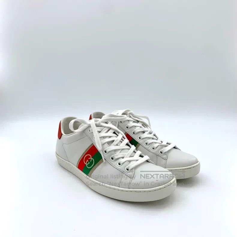 Gucci Gucci Ace series white striped double G embroidered lace-u Size US 7 / IT 37 - 2 Thumbnail