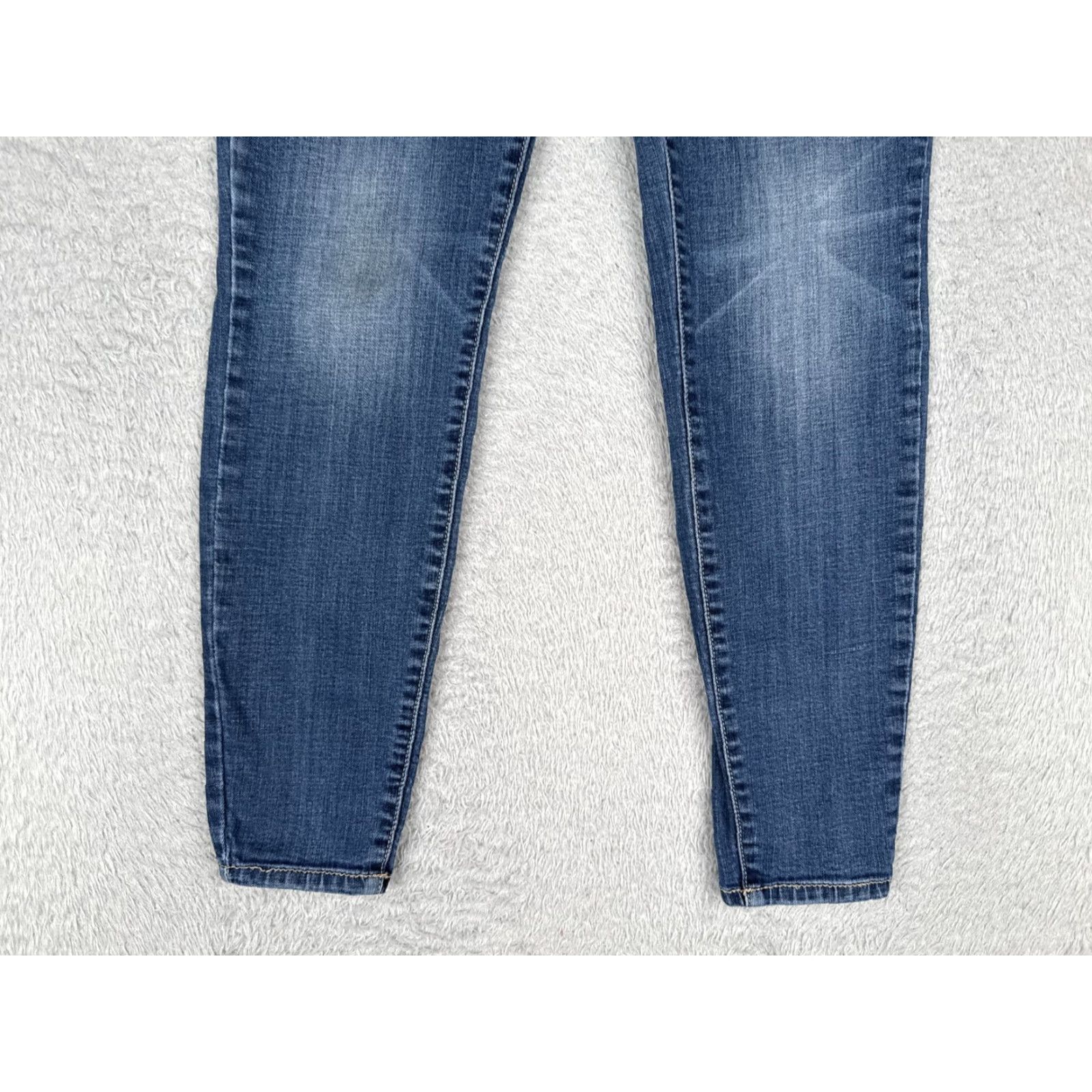 Vintage Maurices Jeans Womens M Blue Skinny Mid Rise Slim Fit Stretch Denim Medium Wash 90s City Womens Size 32" / US 10 / IT 46 - 2 Thumbnail