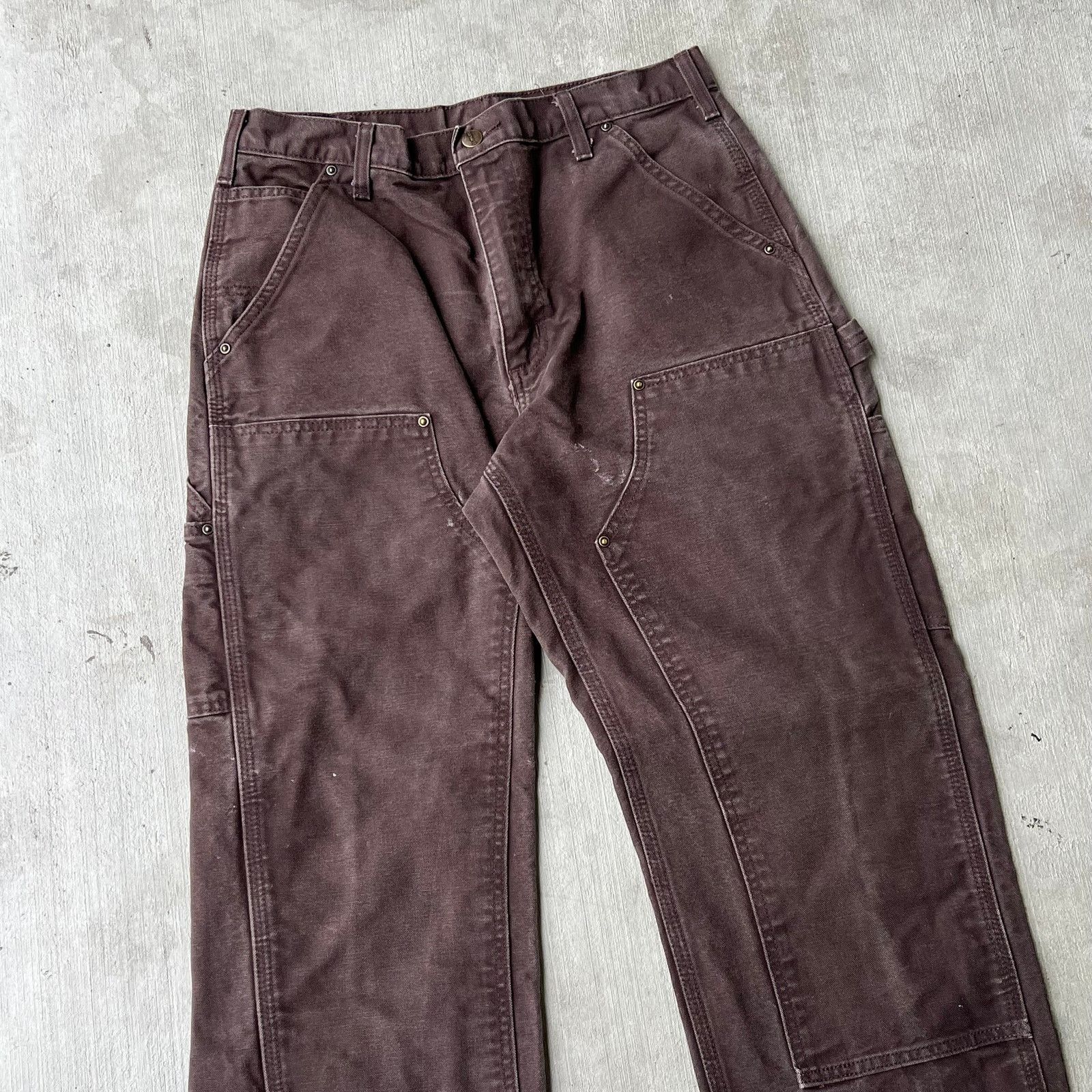 Carhartt × Vintage Carhartt brown double knee work wear carpenter pants Size US 31 - 2 Thumbnail