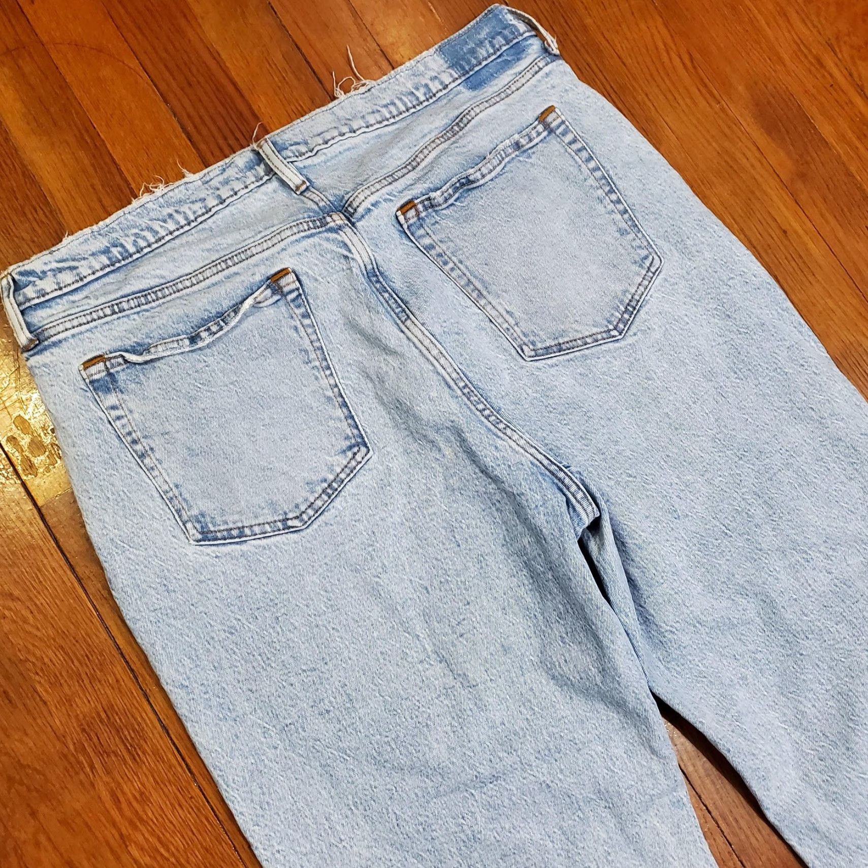 Abercrombie & Fitch Abercrombie & Fitch Jeans Teens 33x29 Blue 90s Baggy Low Rise Wide Leg Denim Size US 33 - 3 Thumbnail