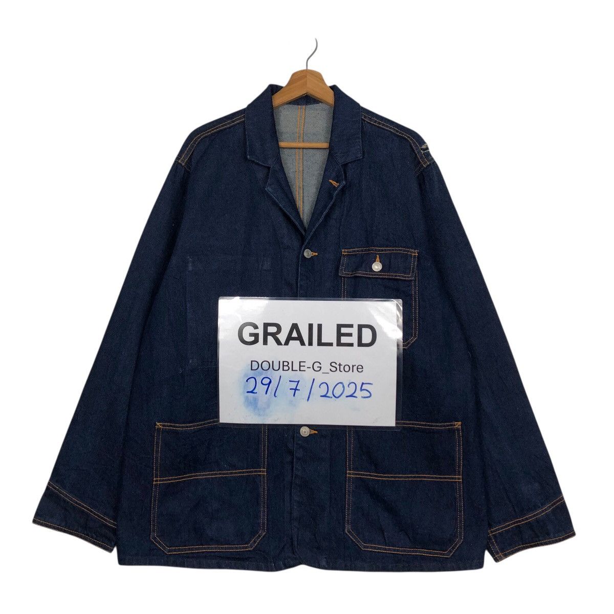 Japanese Brand 📌Vintage Indigo Denim Work Jacket Unbranded Issey Miyake Size US L / EU 52-54 / 3 - 1 Thumbnail