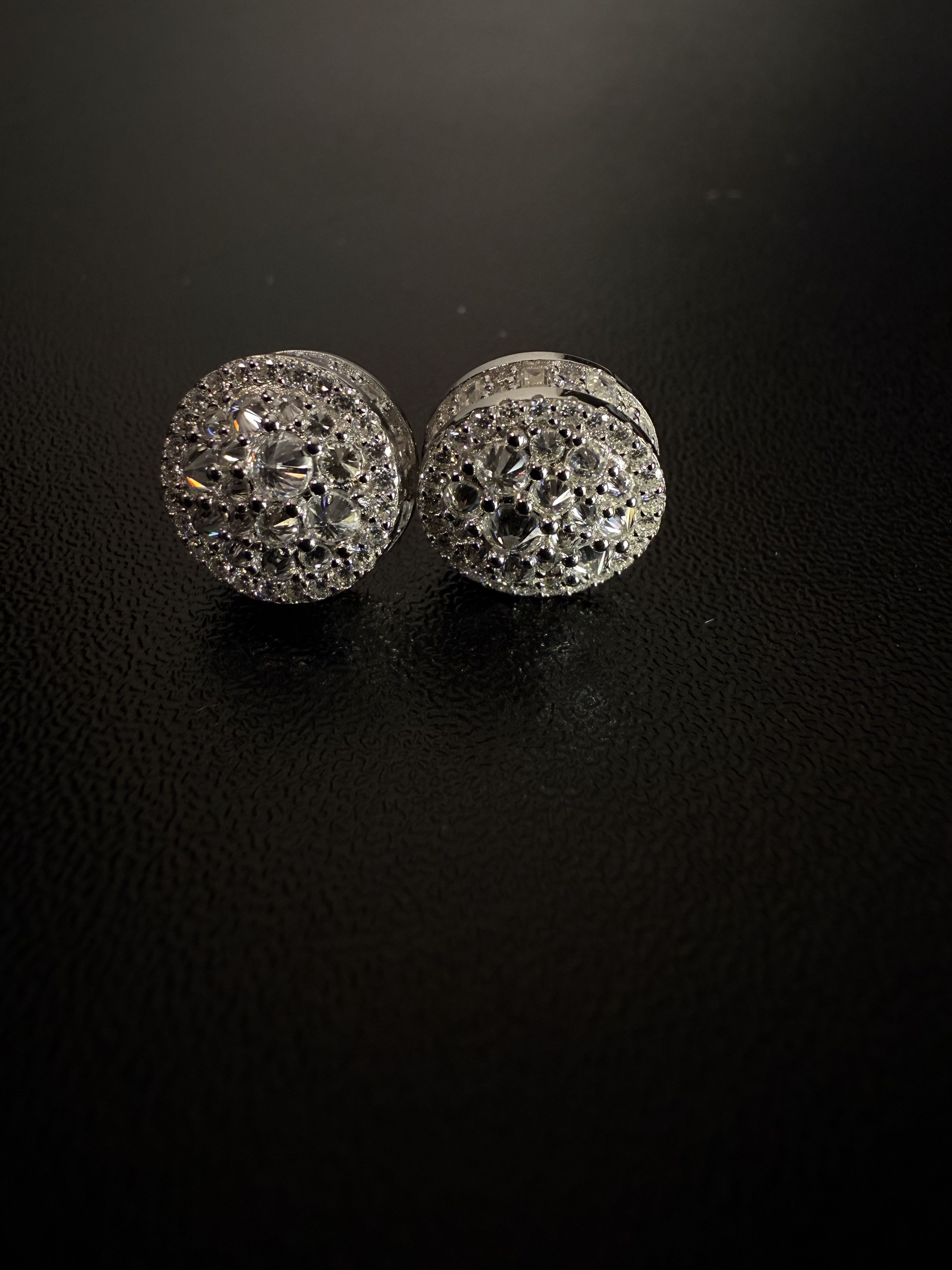 Other Glacier Halo stud moissanite mens 925silver earrings Size ONE SIZE - 2 Thumbnail