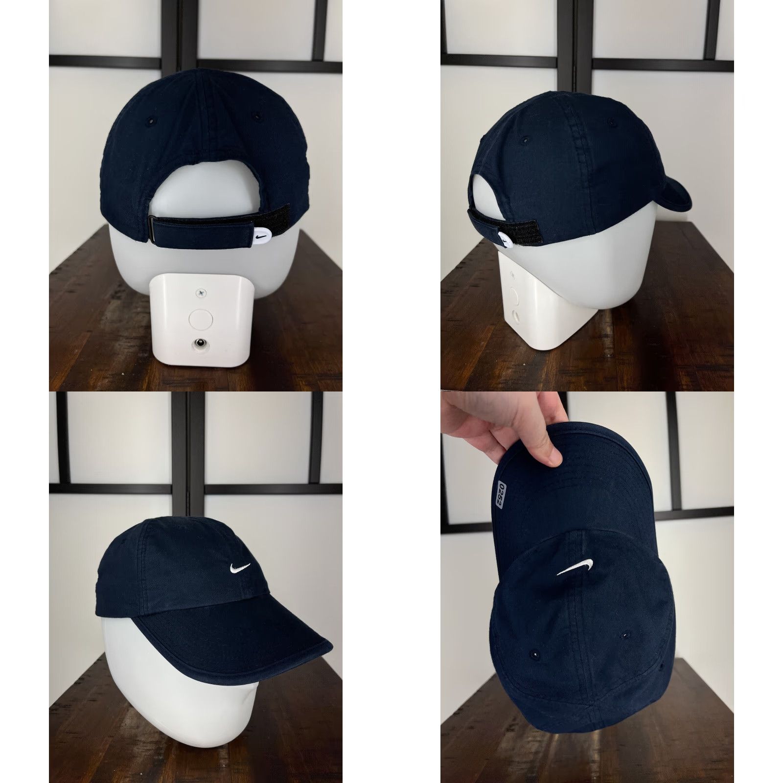 Nike Nike Hat Cap Strap Back Adult One Size Blue Cotton Polyester Knit Golf Hat Golf Golfer Size ONE SIZE - 8 Thumbnail