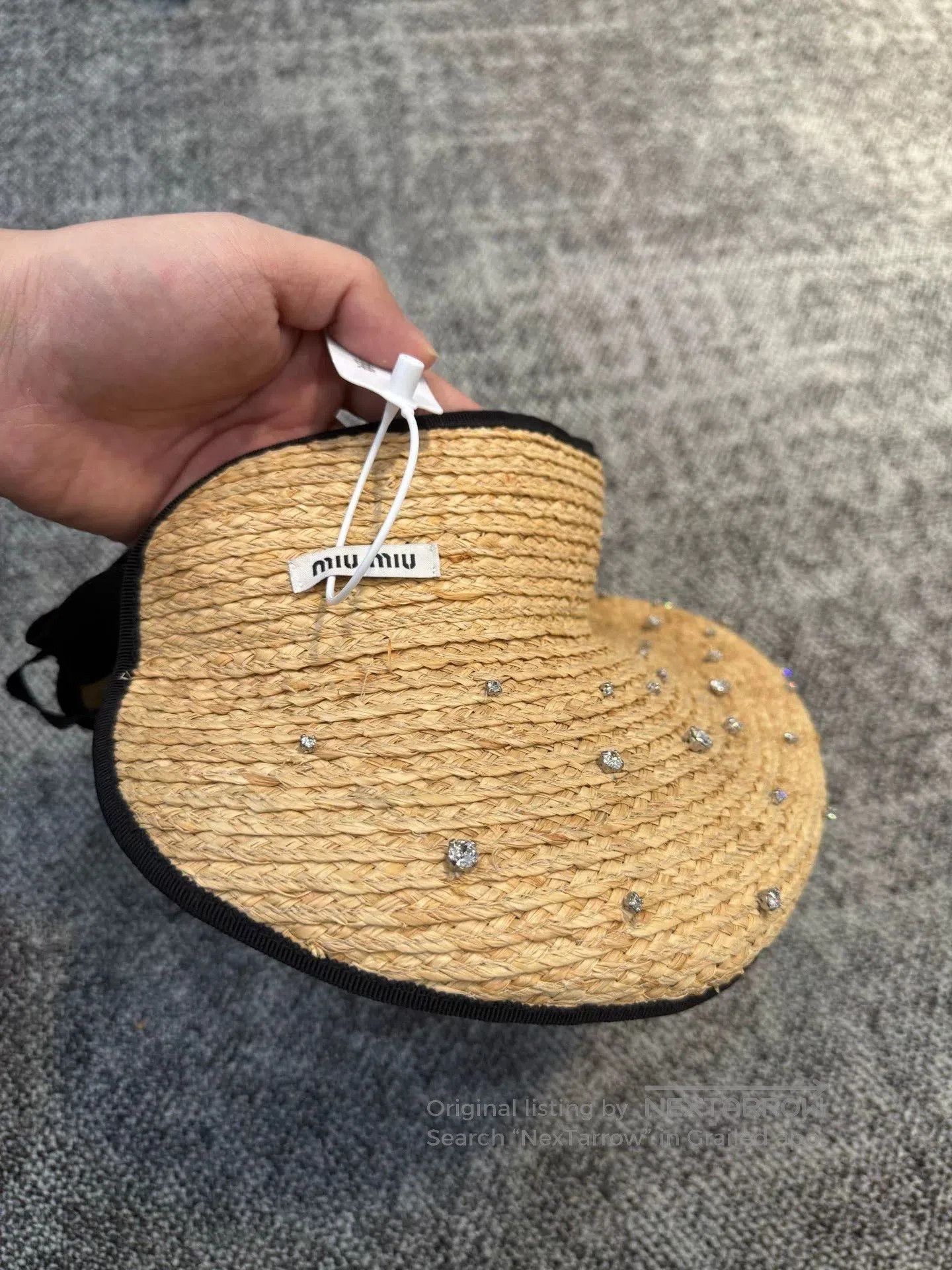 Miu Miu Miumiu Woven Straw Hat. Size ONE SIZE - 4 Thumbnail
