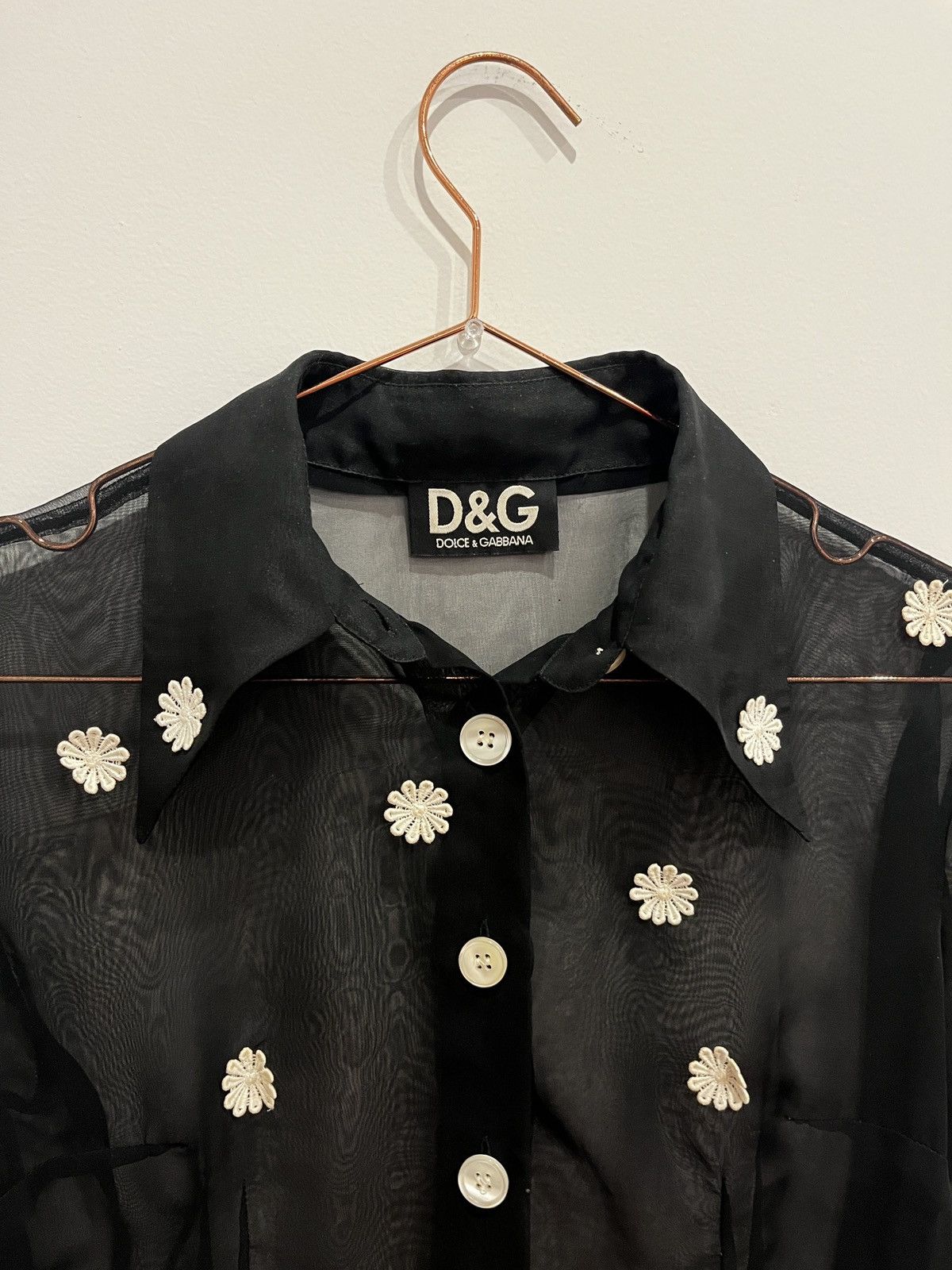 Dolce & Gabbana Vintage Dolce & Gabbana Sheer Button Up Shirt (unisex) Size US S / EU 44-46 / 1 - 4 Thumbnail