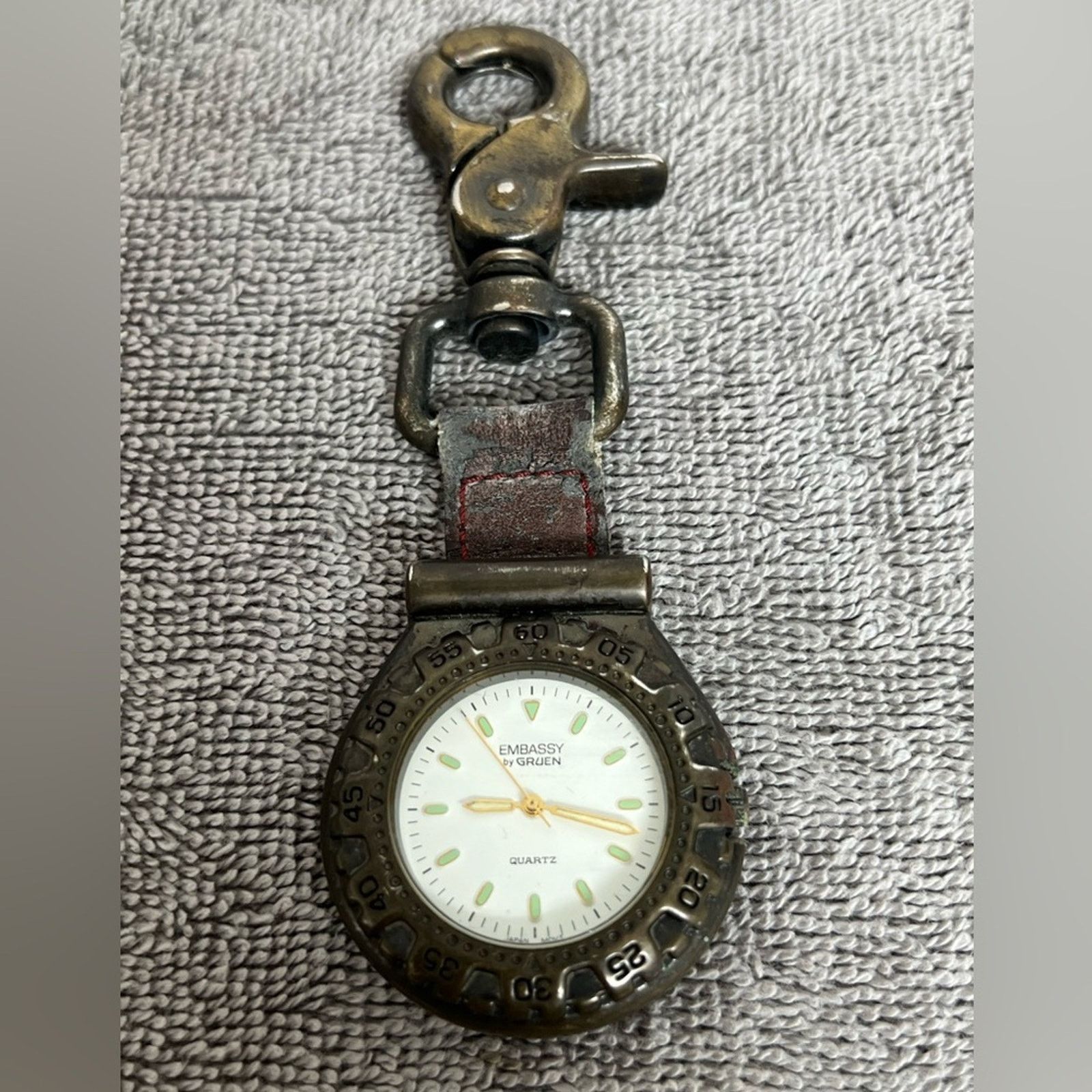 Other Embassy by Gruen Watch Sports Clip On Pocket Watch Untested Size ONE SIZE - 1 Thumbnail