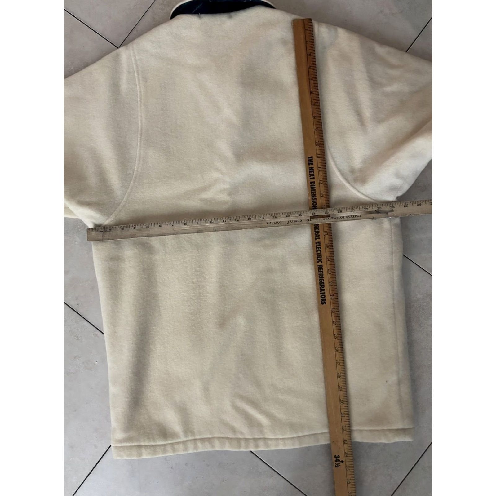 Vintage VINTAGE Woolrich Coat Womens Large Ivory Wool Lined Button Up USA 90s Overcoat Pockets Size L / US 10 / IT 46 - 8 Thumbnail