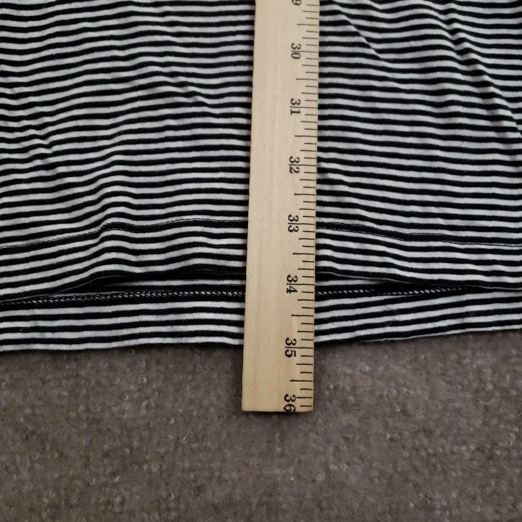 T by Alexander Wang Alexander Wang Dress Womens Medium Black White Striped V Neck T-Shirt Knit ZZ Size M / US 6-8 / IT 42-44 - 4 Thumbnail