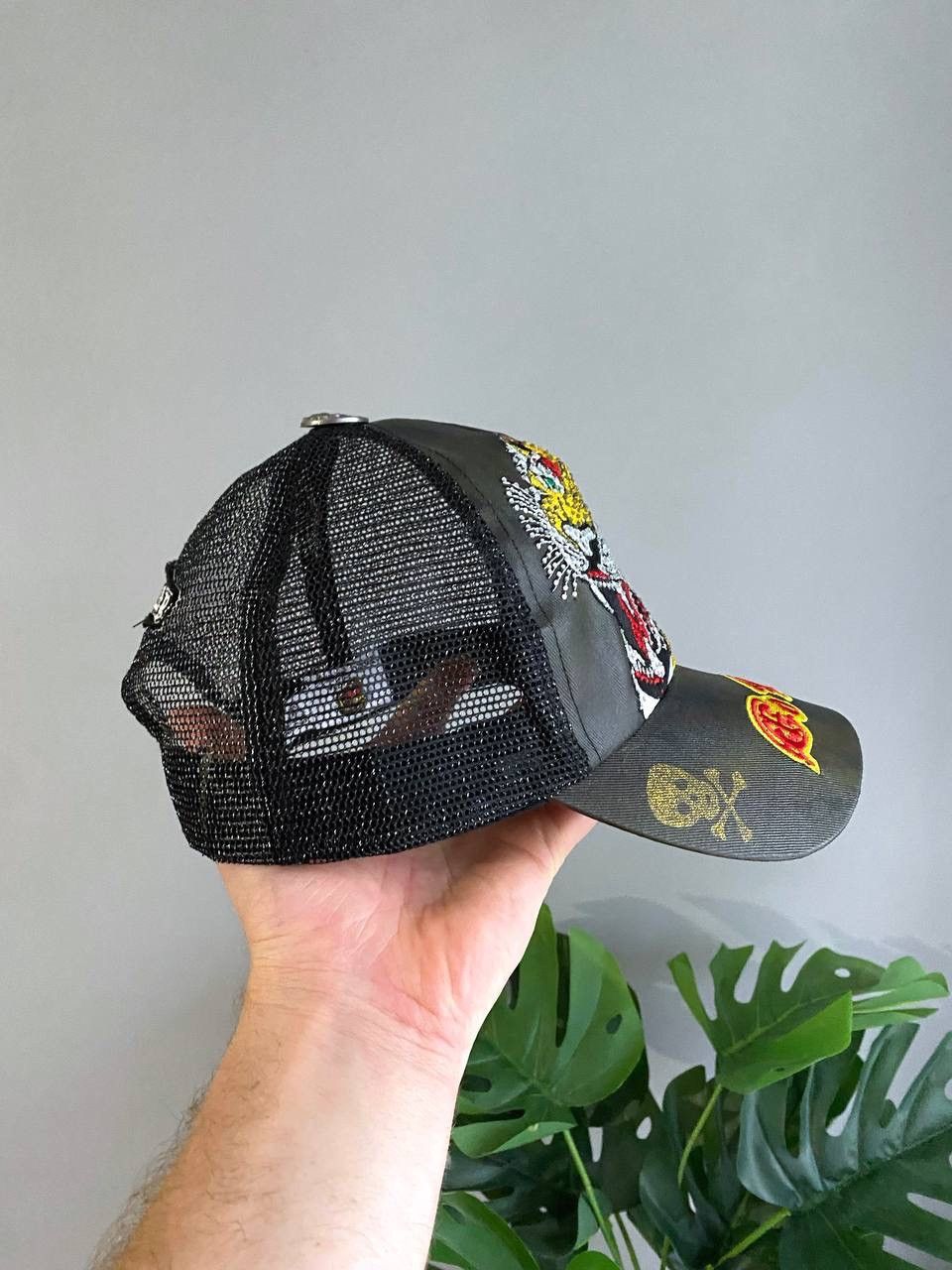 Ed Hardy Ed Hardy by Christian Audigier Tiger Logo Trucker Cap, OS Size ONE SIZE - 3 Thumbnail