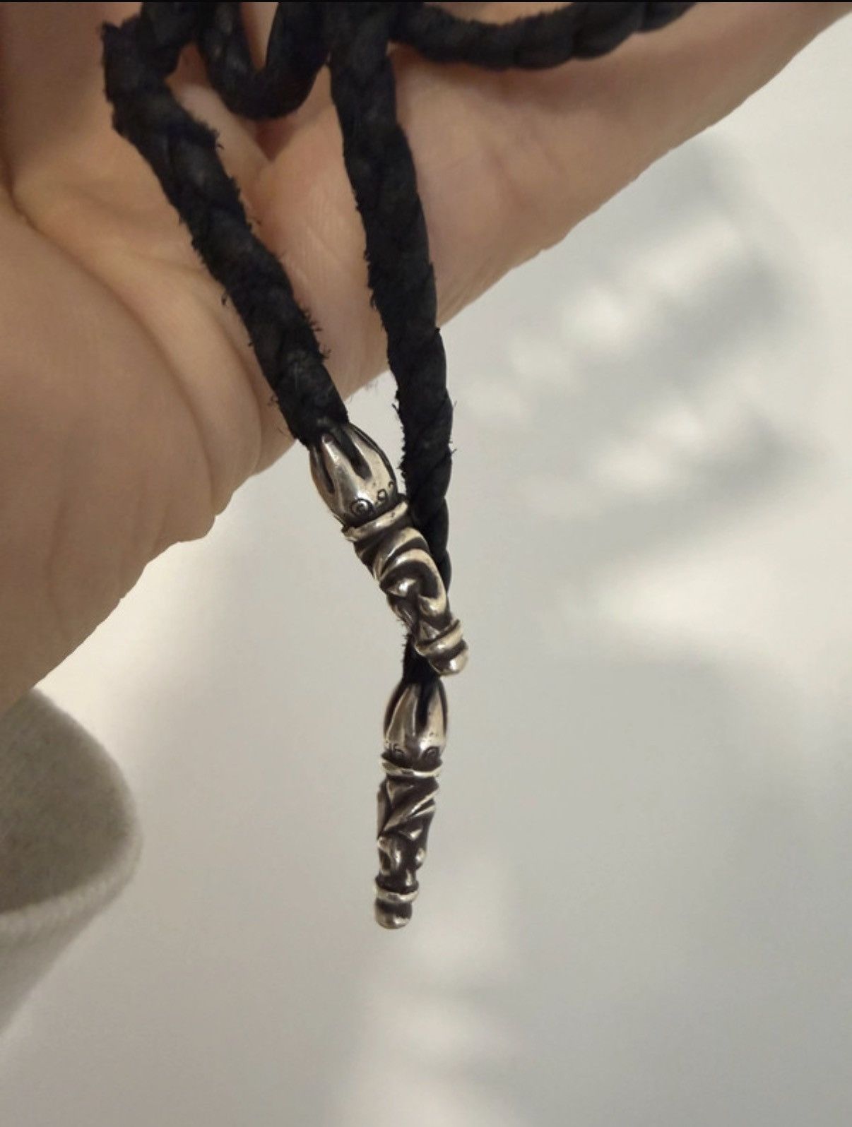 Chrome Hearts Chrome Hearts Braided Leather Rope Necklace Size ONE SIZE - 2 Thumbnail