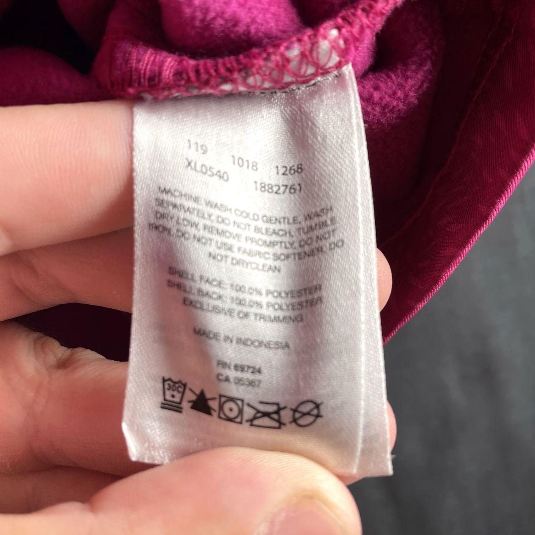 Pinko Columbia Jacket Womens Large Pink Fleece Full Zip Stand Collar Pockets Magenta Color Zip Up Mens? Ladies? Size L / US 10 / IT 46 - 5 Thumbnail