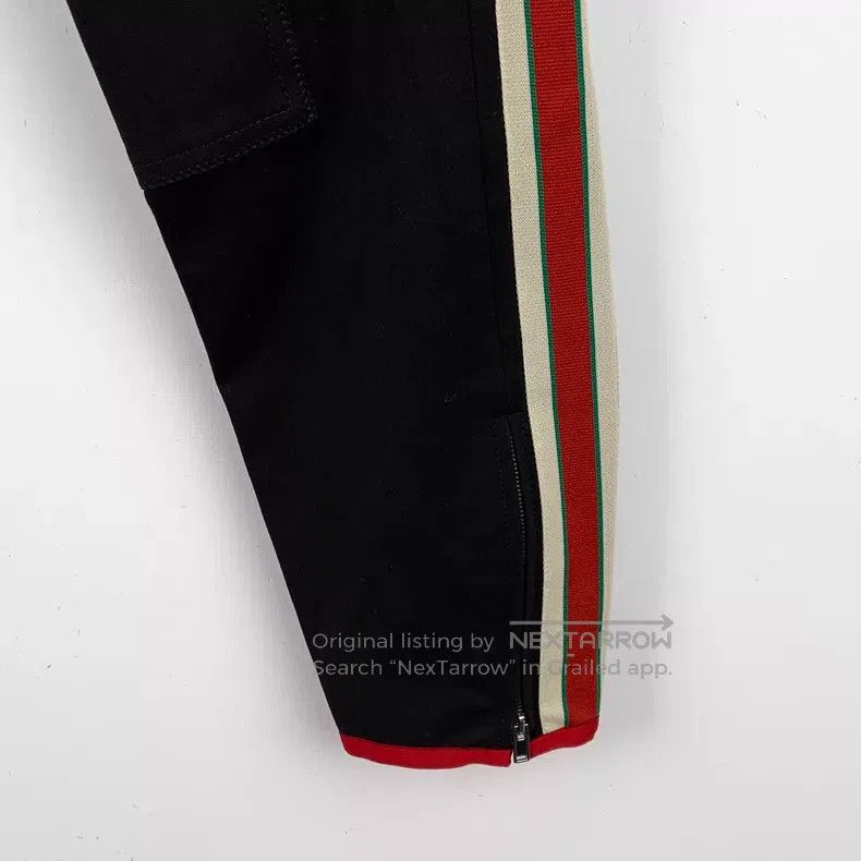 Gucci Gucci Black side stripe logo letter cotton casual trousers Size US 32 / EU 48 - 5 Thumbnail