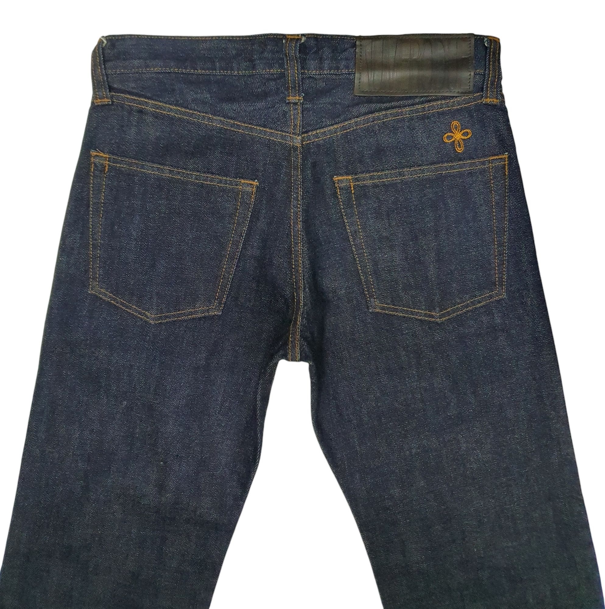 image of Waist 30" Numerodue Japan Selvedge Jeans Denim in Dark Blue Denim, Men's