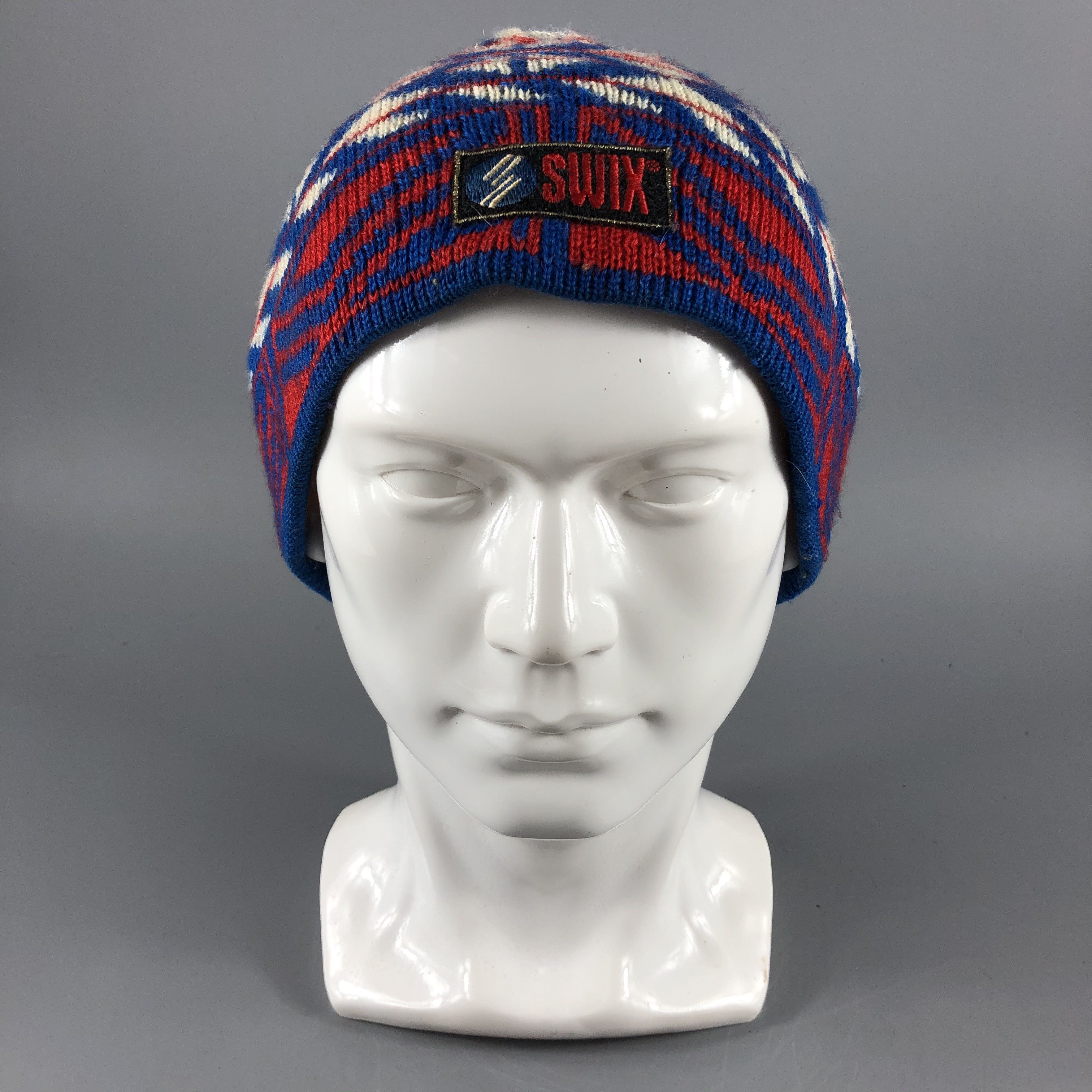 image of Vintage Swix Aztec Beanie Snow Hat Snow Cap B077, Men's