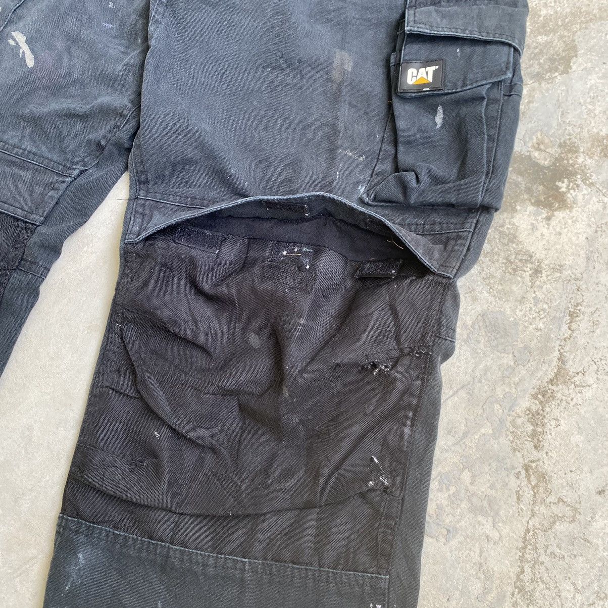 Thrashed Faded Vintage Caterpillar USA Workwear Cargo Pants