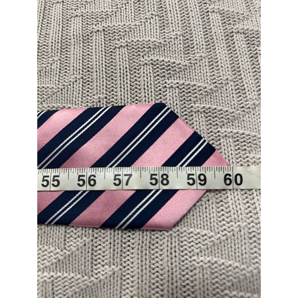 Nautica Nautica pink and navy striped silk tie Size ONE SIZE - 4 Thumbnail