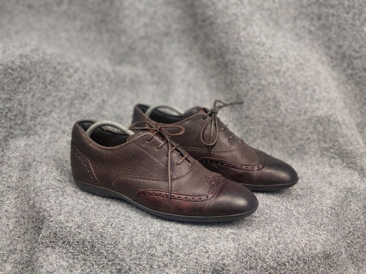 Santoni Santoni Design Brown Leather Low Top Sneakers oxford shoes Size US 8 / EU 41 - 4 Thumbnail