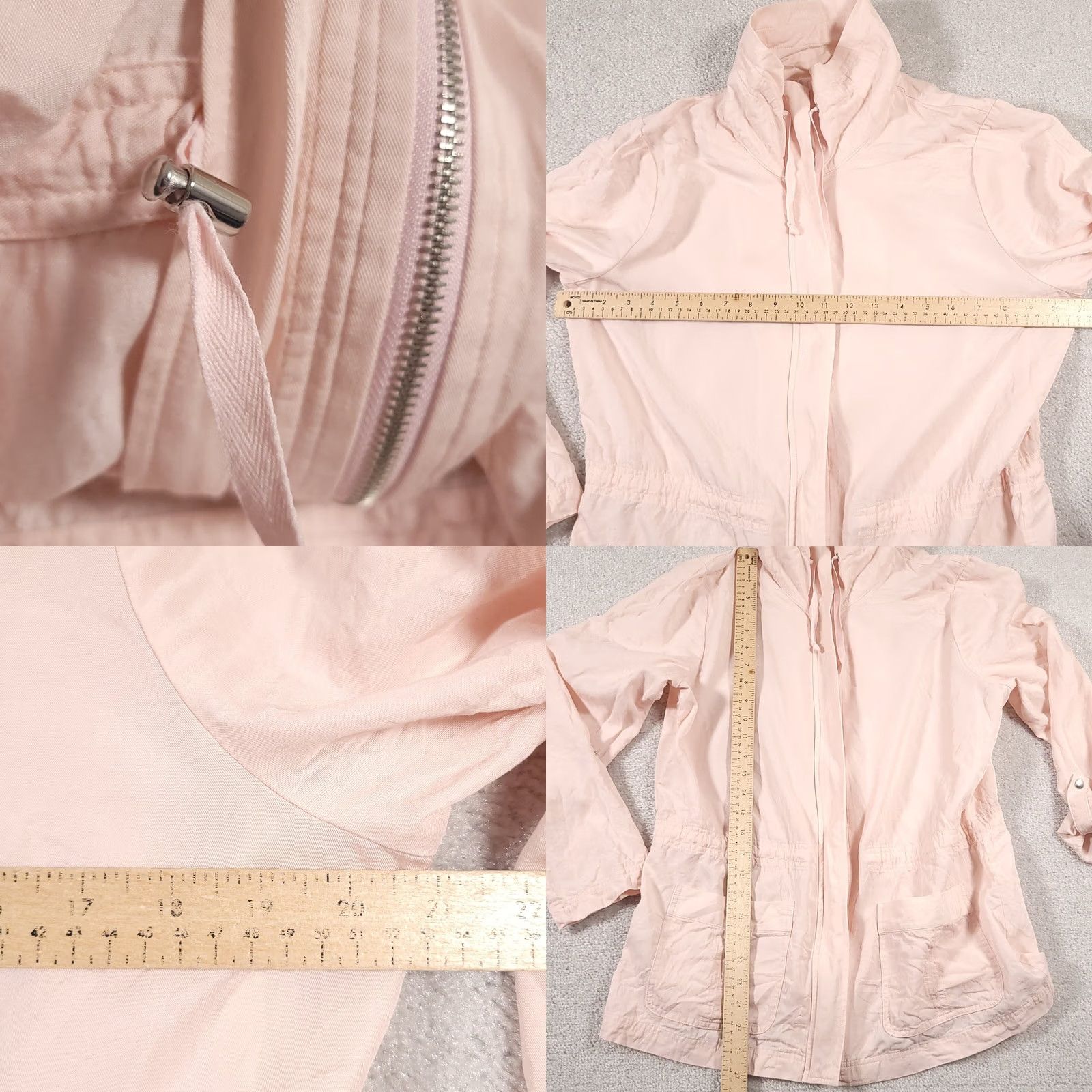 Vintage Christopher & Banks Jacket Women's Medium Full Zip Pockets Pink Tencel Jacket Size M / US 6-8 / IT 42-44 - 8 Thumbnail