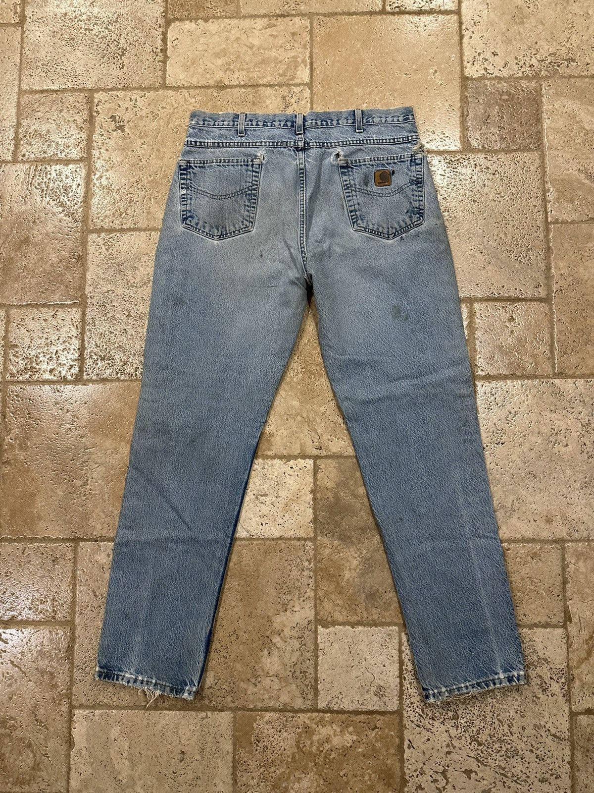 Carhartt Vintage Carhartt Thrashed / Distressed Blue Denim Jeans Size US 36 / EU 52 - 9 Thumbnail