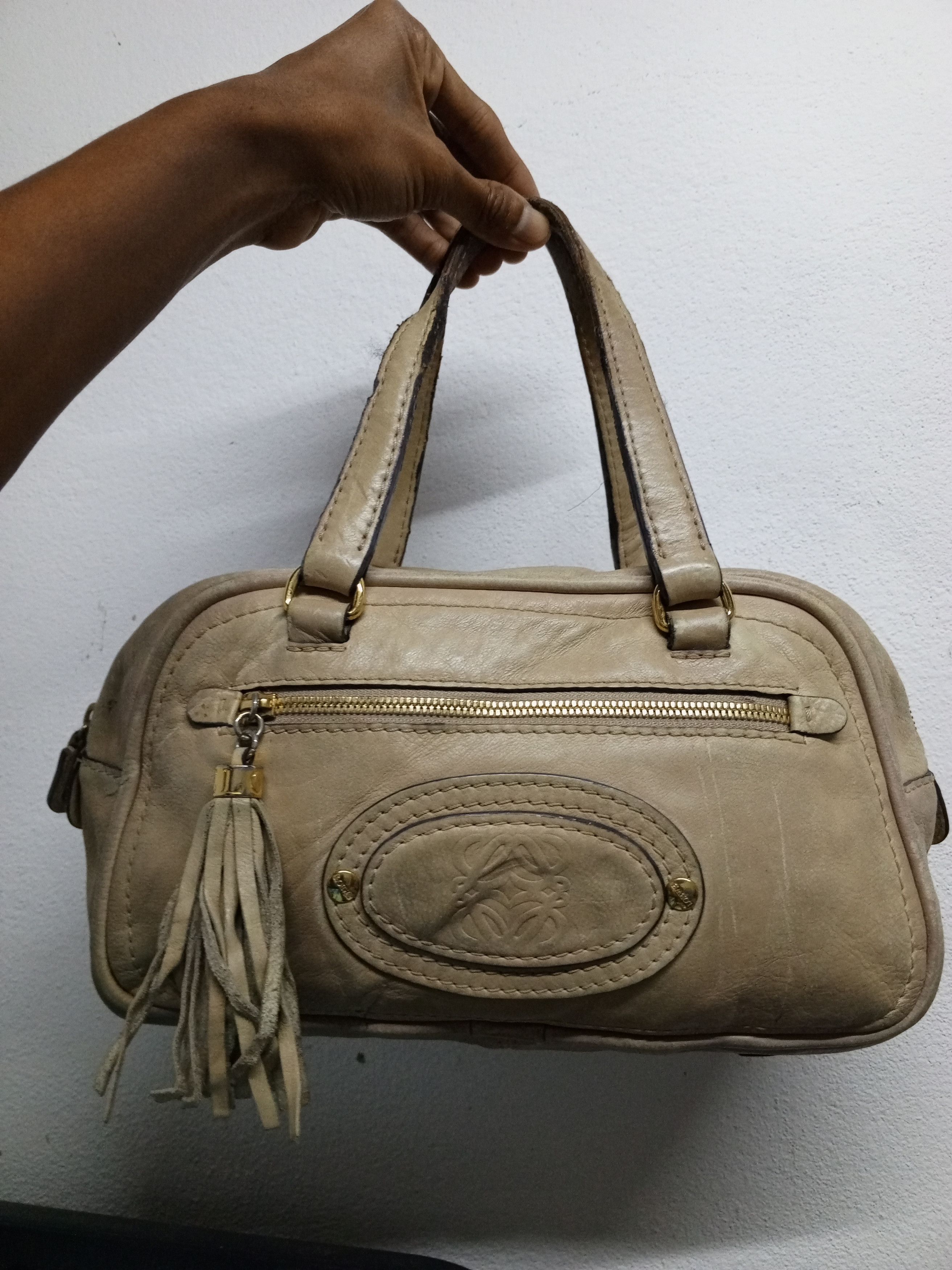 Loewe LOEWE 340712 BEIGE LEATHER HANDLE BAGS Size ONE SIZE - 1 Thumbnail