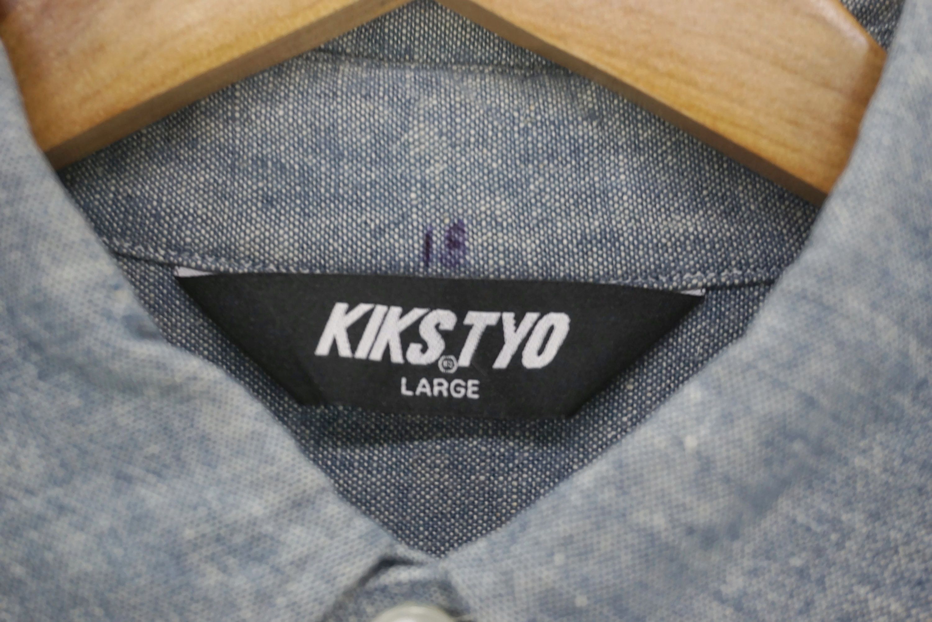 Japanese Brand KiksTyo Western Shirt Scripted Embroidery Flax Blend Shirt Size US L / EU 52-54 / 3 - 4 Thumbnail