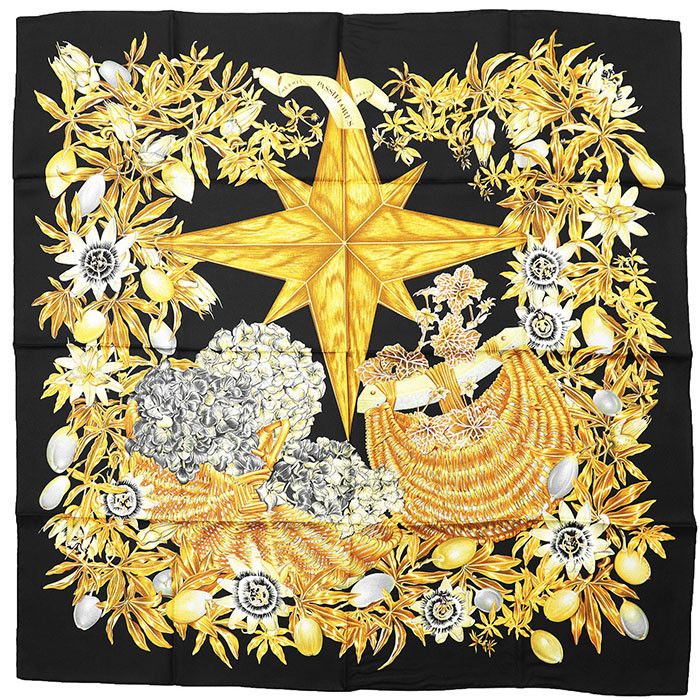 Hermes Hermes Hermès Carré90 PASSIFLORES Silk Scarf Others Scarf DUTY FREE for USA Size ONE SIZE - 1 Thumbnail
