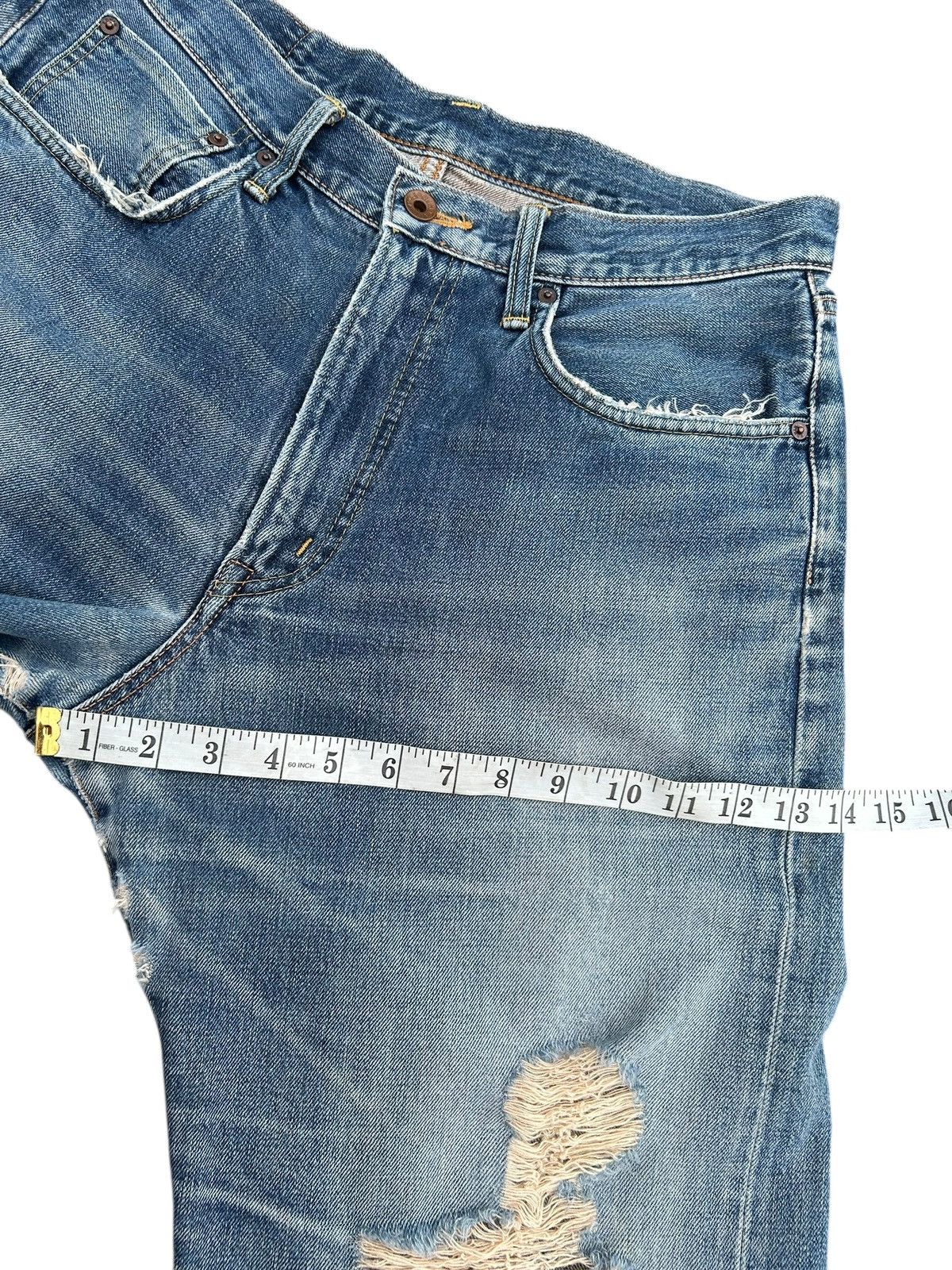 Kapital Vintage Edwin 505 Selvedge Thrashed Distressed Denim Jeans Size US 33 - 17 Thumbnail