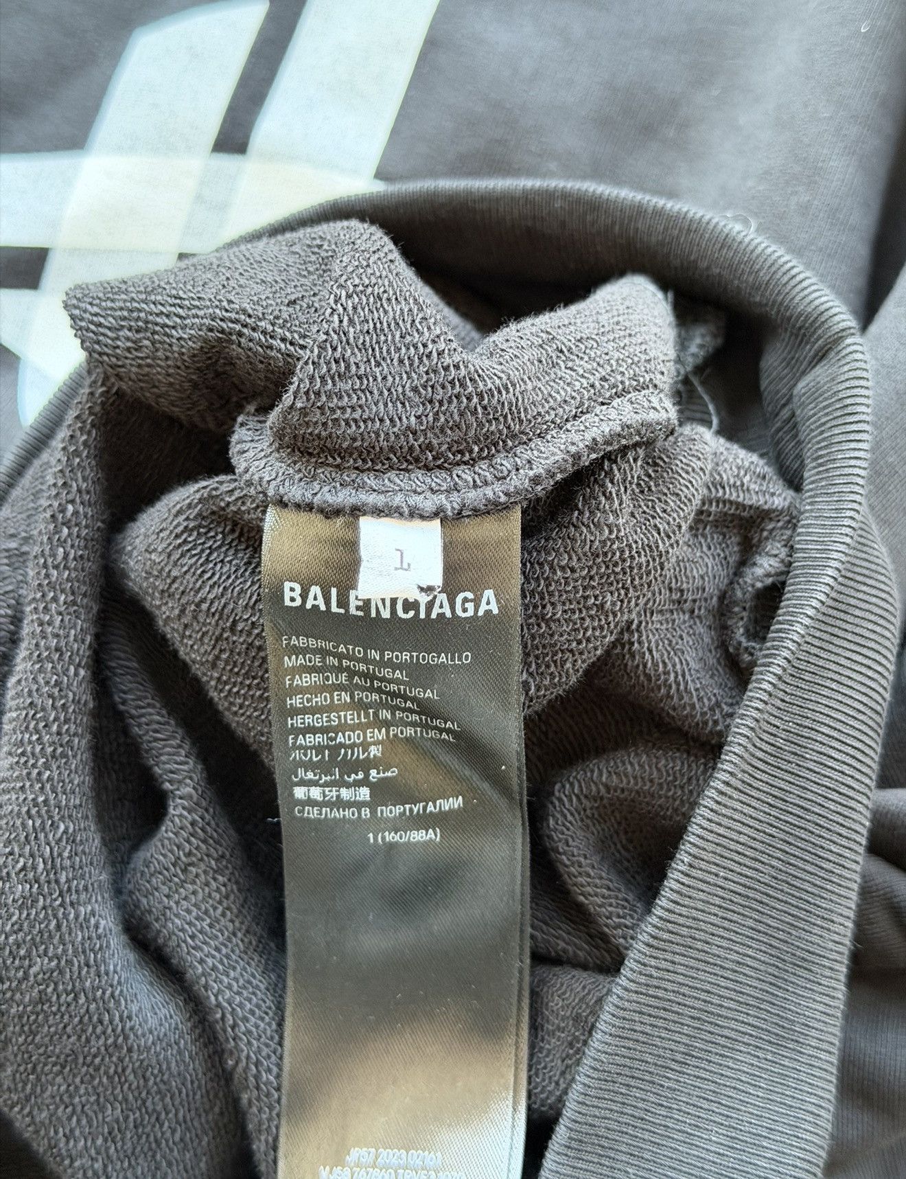 Balenciaga *RARE* BALENCIAGA 3B SPORT LOGO DEMNA GHOST BOXY CREWNECK Size US S / EU 44-46 / 1 - 17 Thumbnail