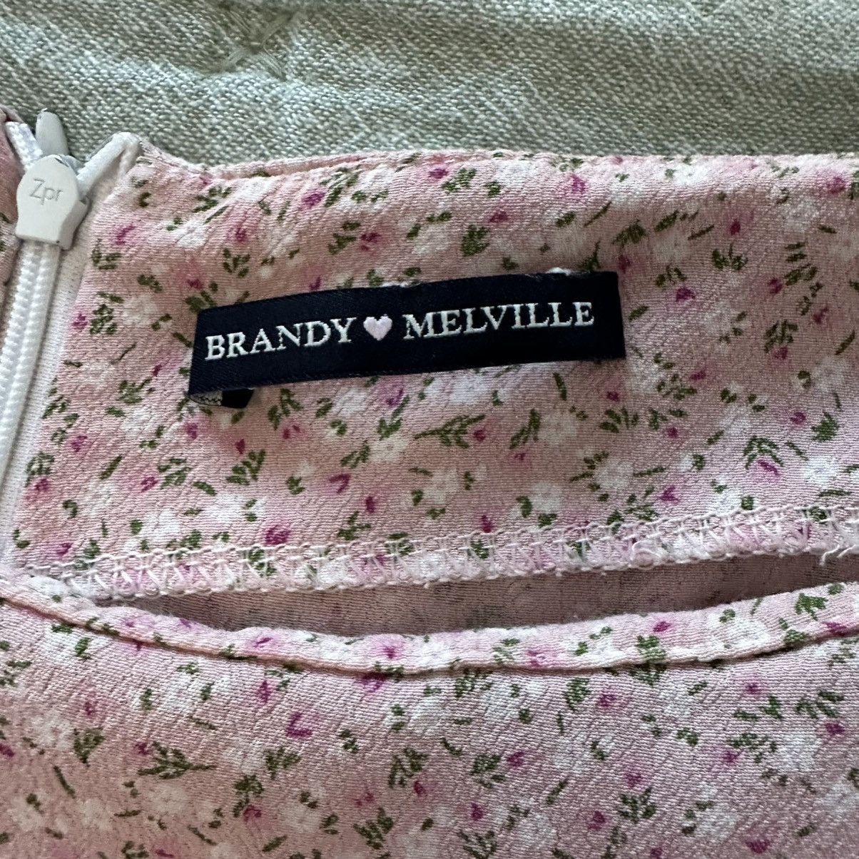 Brandy Melville Brandy Melville Pink Floral Midi Skirt Size 26" / US 2 / IT 38 - 3 Thumbnail