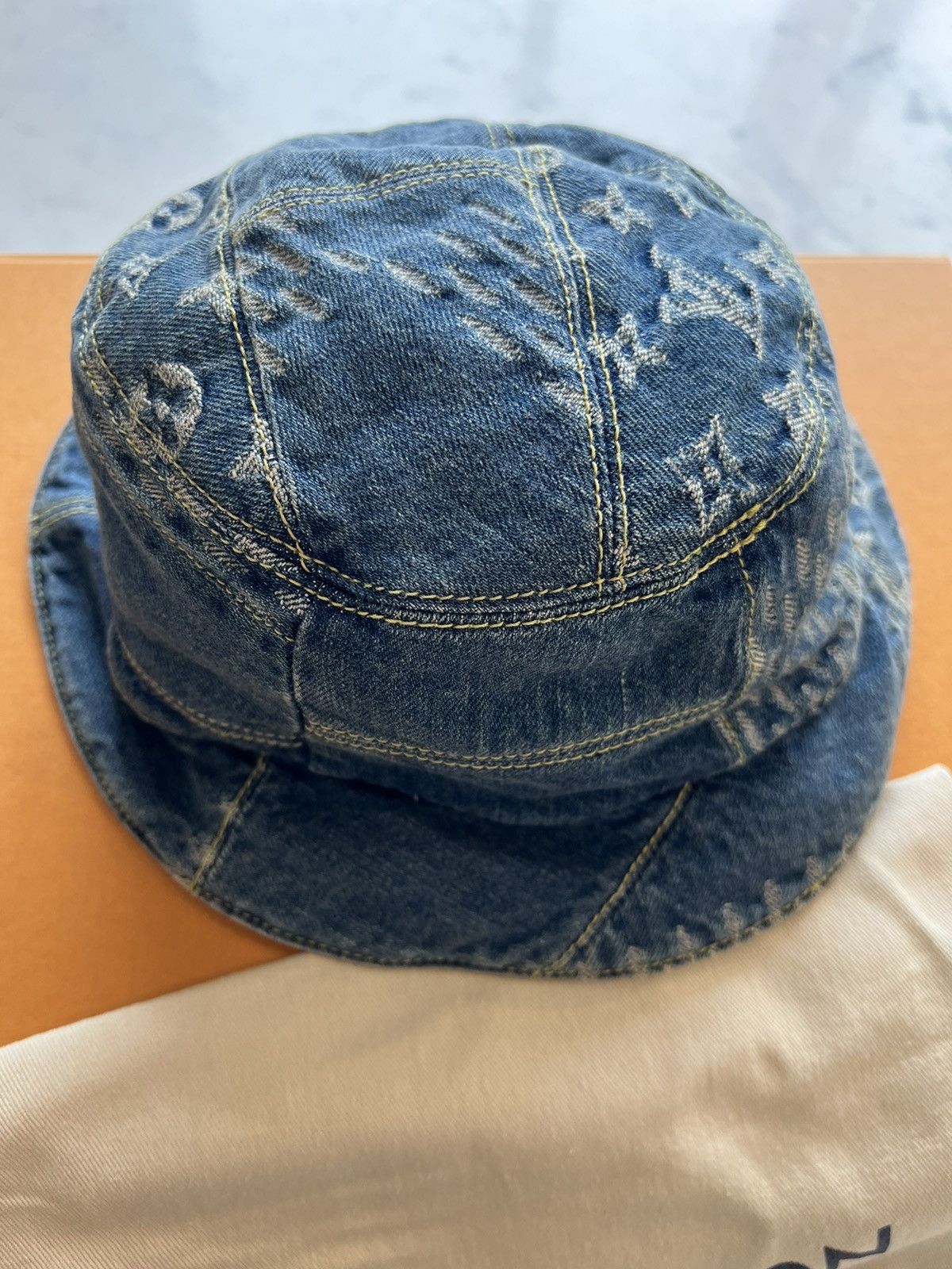 Louis Vuitton Louis Vuitton LV Virgil Nigo Damier Giant Wave Monogram Hat Size ONE SIZE - 4 Thumbnail