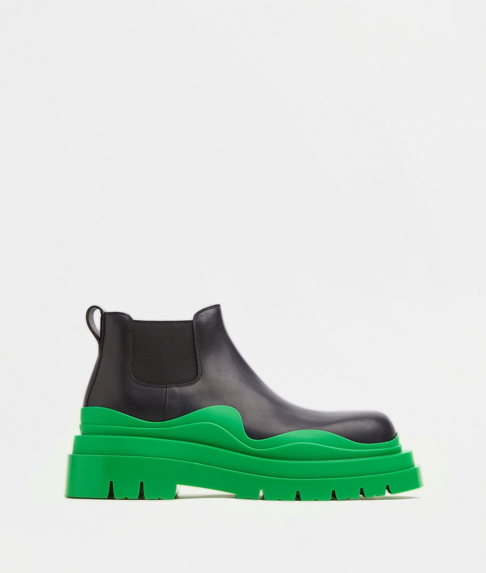 Bottega Veneta o1w1db10425 Tire Chelsea Ankle Boots in Black/Grass Size US 10 / EU 43 - 1 Thumbnail