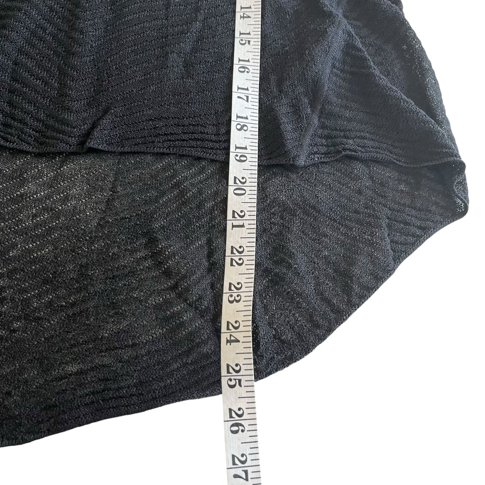 Eileen Fisher Eileen Fisher Black Hemp Sheer Knit High Low Sweater Size M / US 6-8 / IT 42-44 - 8 Thumbnail