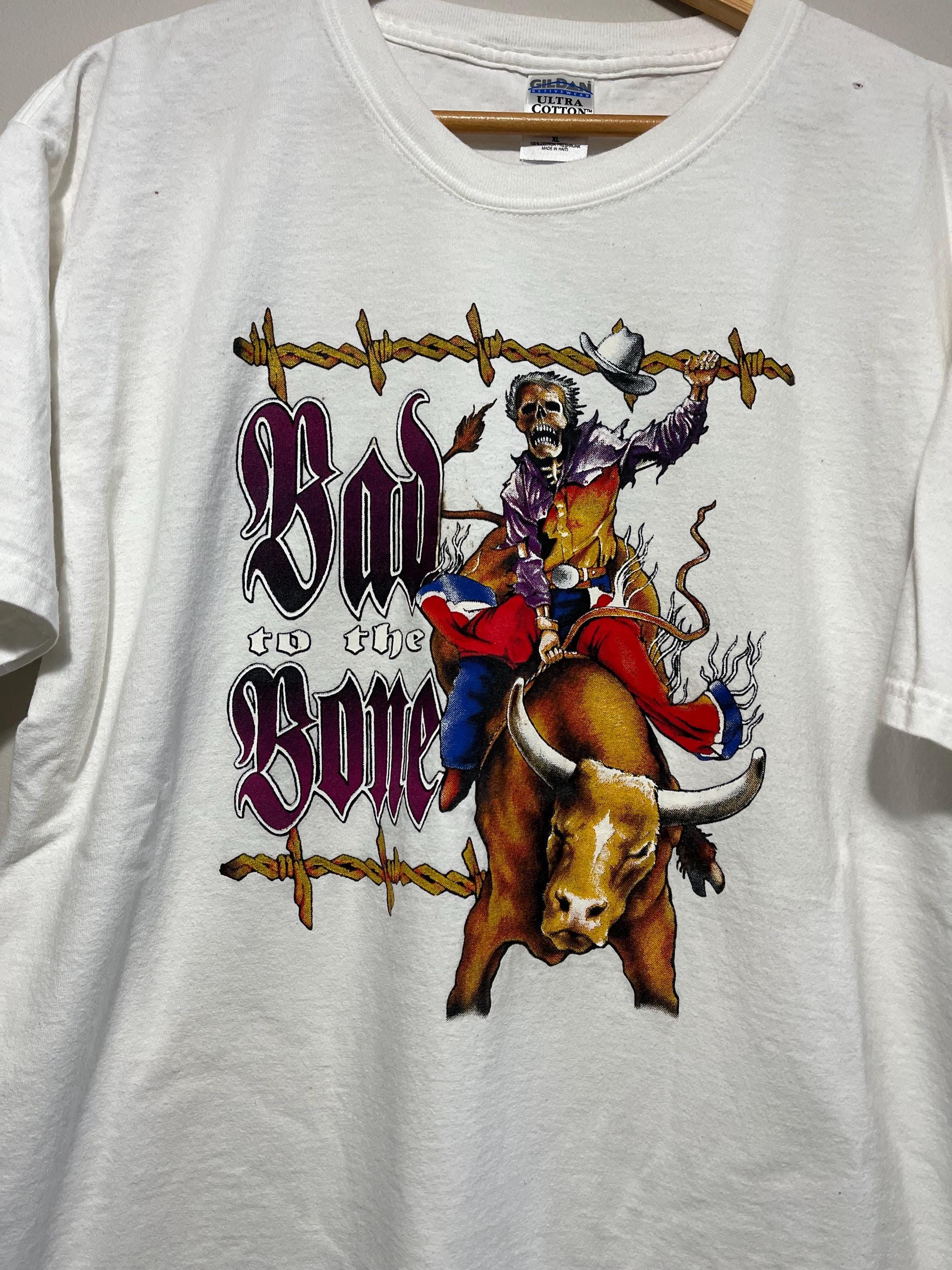 Vintage Vintage Bad To The Bone Country T-shirt Size US XL / EU 56 / 4 - 2 Thumbnail