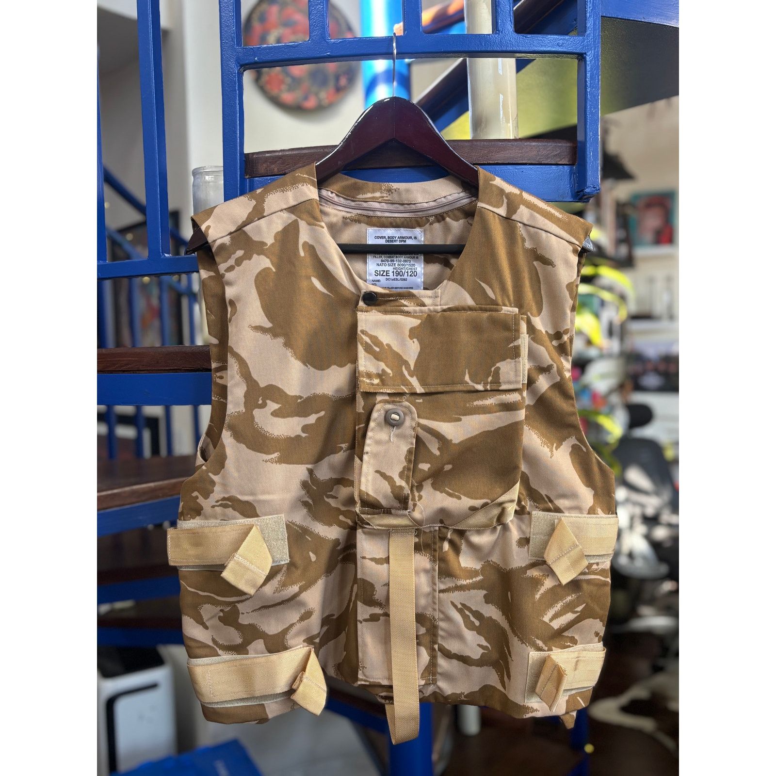 FOR OTHERS Vintage UK/NATO Military Desert Camo Body Armour Cover Vest Size US L / EU 52-54 / 3 - 1 Thumbnail