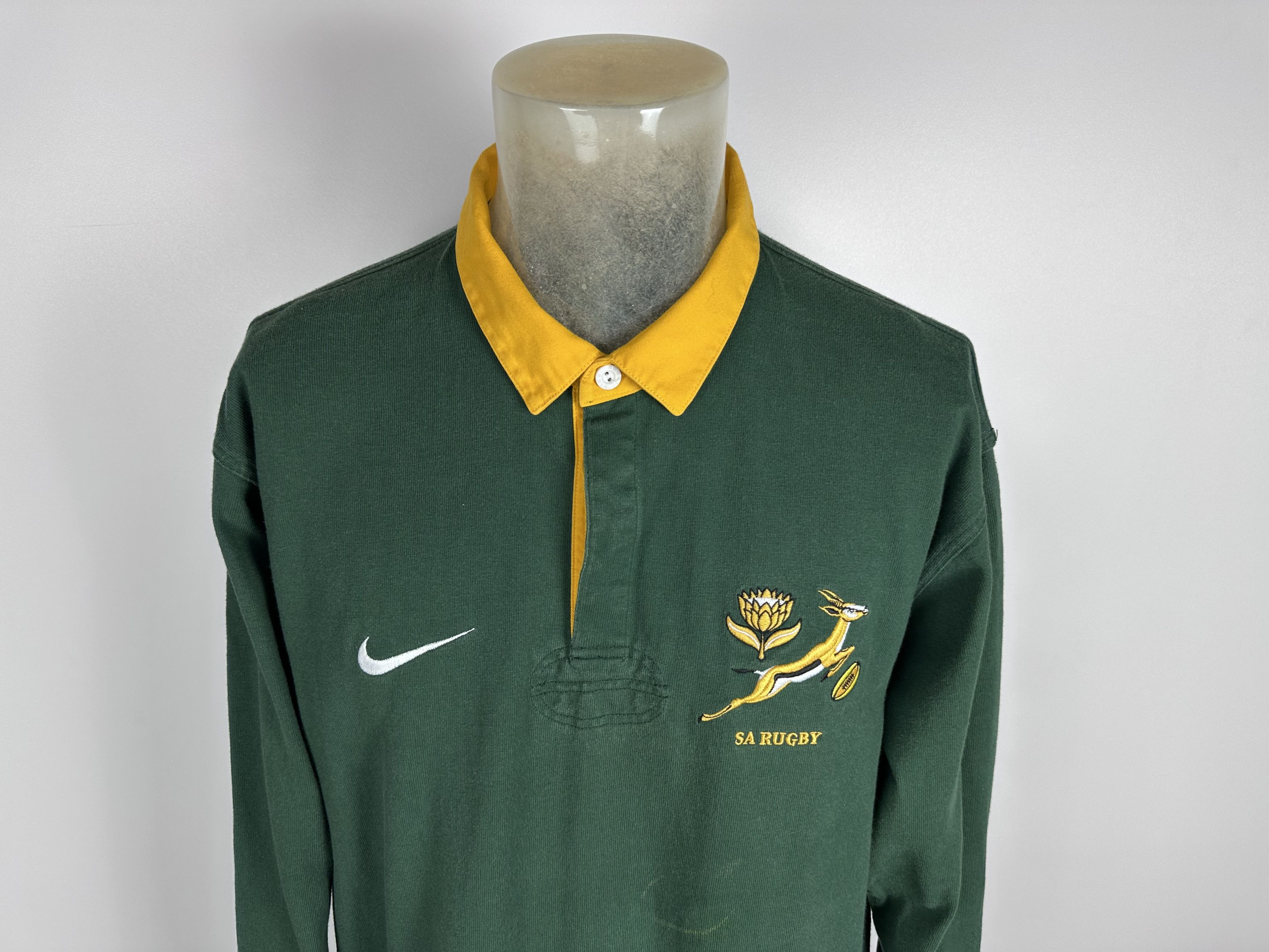 Nike South Africa 1997 1999 Rugby Nike Shirt Long Sleeve Size US XL / EU 56 / 4 - 4 Thumbnail