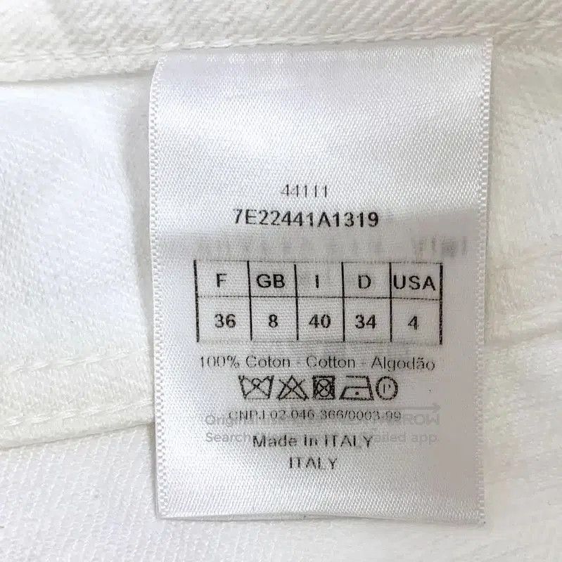 Dior Dior White Cotton Casual Pants for Women . Size 22" - 6 Thumbnail