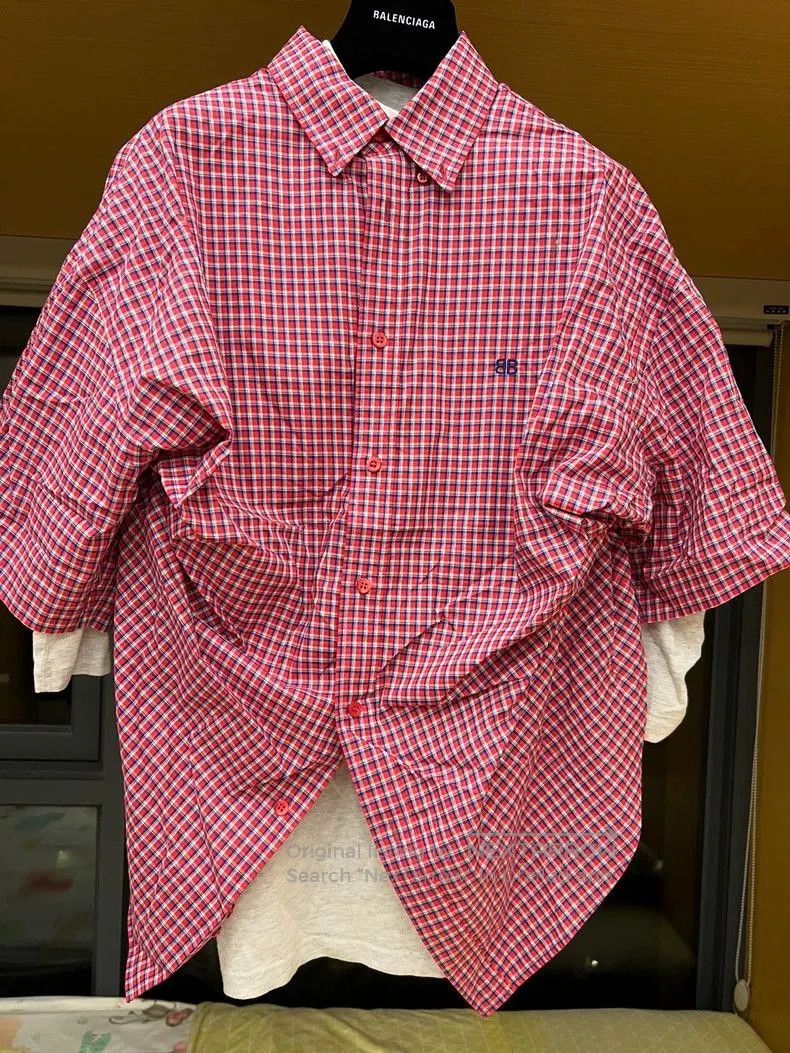 Balenciaga Balenciaga Two-Piece Check Shirt. Size US XS / EU 42 / 0 - 1 Thumbnail