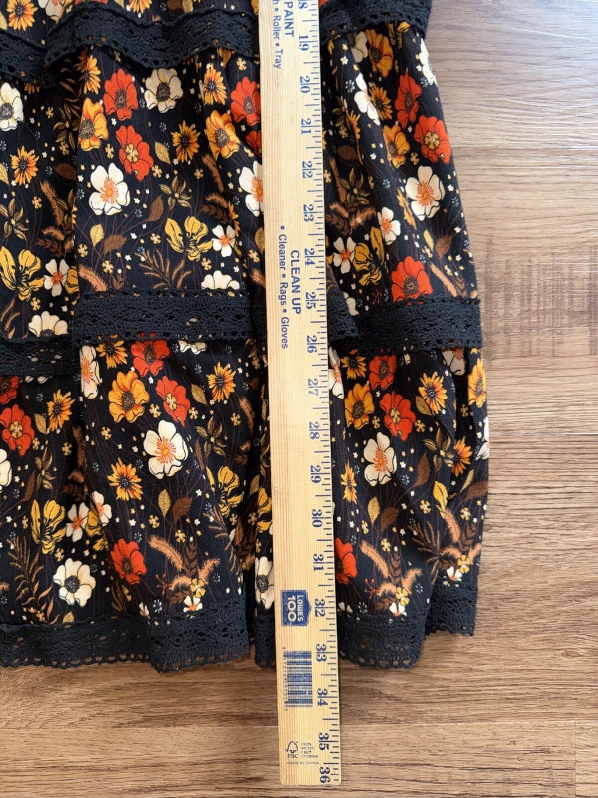 Flower Mountain Simply Southern Tiered Lace Floral Ruffle Dress Size Small Size S / US 4 / IT 40 - 7 Thumbnail