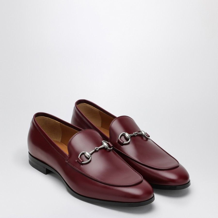 Gucci o1d2blof0525 Horsebit Moccasin Leather Shoes in Red Size US 7 / EU 40 - 1 Thumbnail