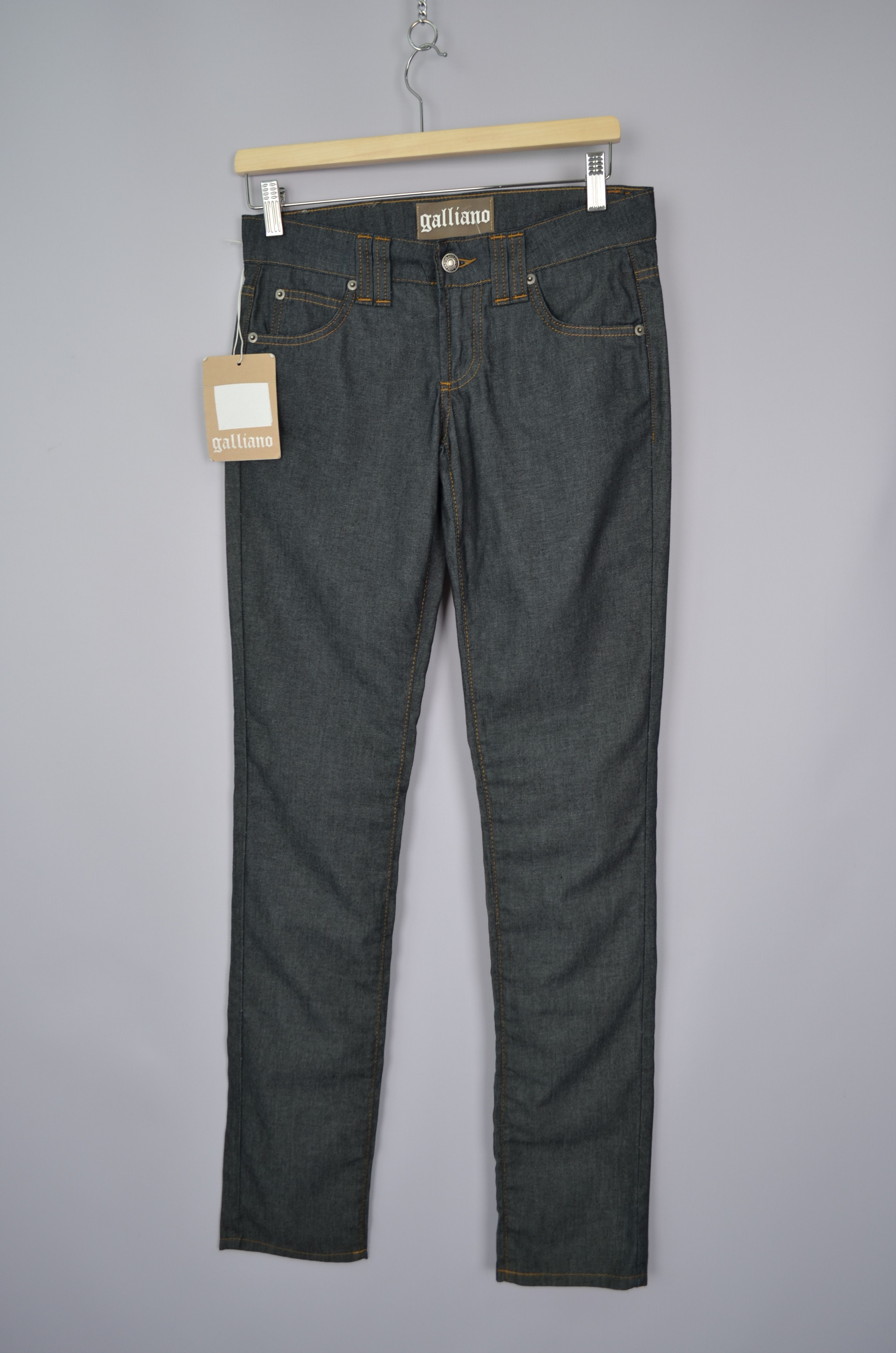 Designer × John Galliano Galliano Luxury Women's Dark Blue Denim Jeans Size 26/27 Size 26" / US 2 / IT 38 - 2 Thumbnail