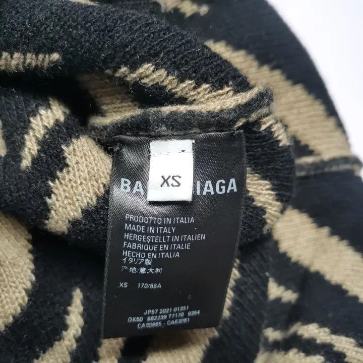 Balenciaga Balenciaga Vintage Zebra Print Knit Sweater 0079-2507 Size US XS / EU 42 / 0 - 3 Thumbnail