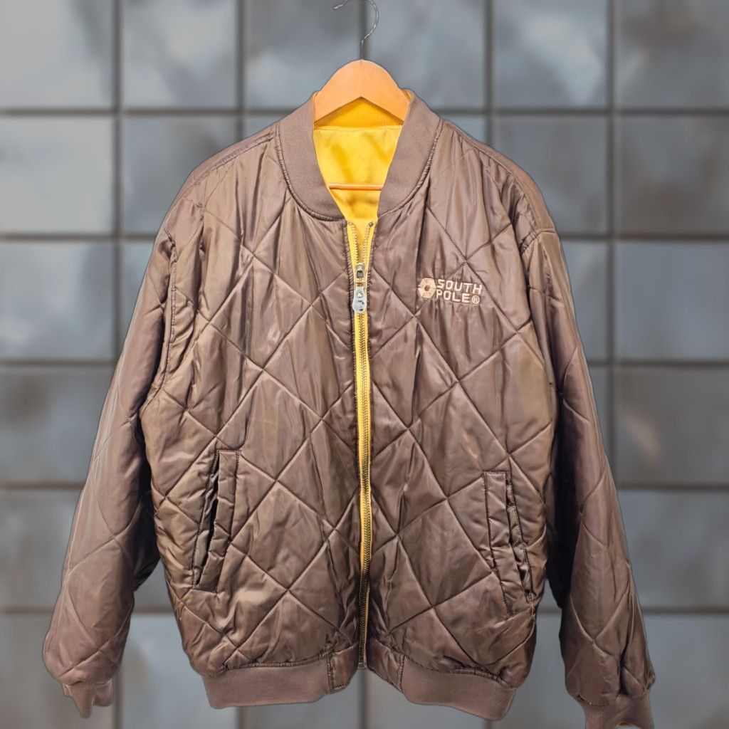 Southpole VINTAGE SouthPole Puffer Jacket 2XL Men Brown Nylon Zip 90s Winter Casual Down Size US S / EU 44-46 / 1 - 1 Thumbnail