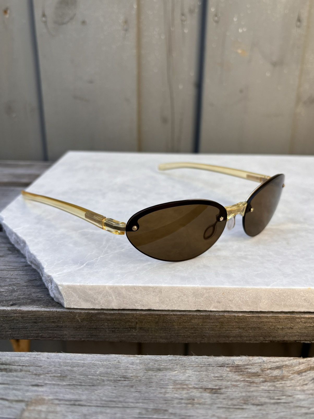 Prada Vintage Prada Sunglasses SPR 10B Rimless Sport S/S 2000s Size ONE SIZE - 16 Thumbnail